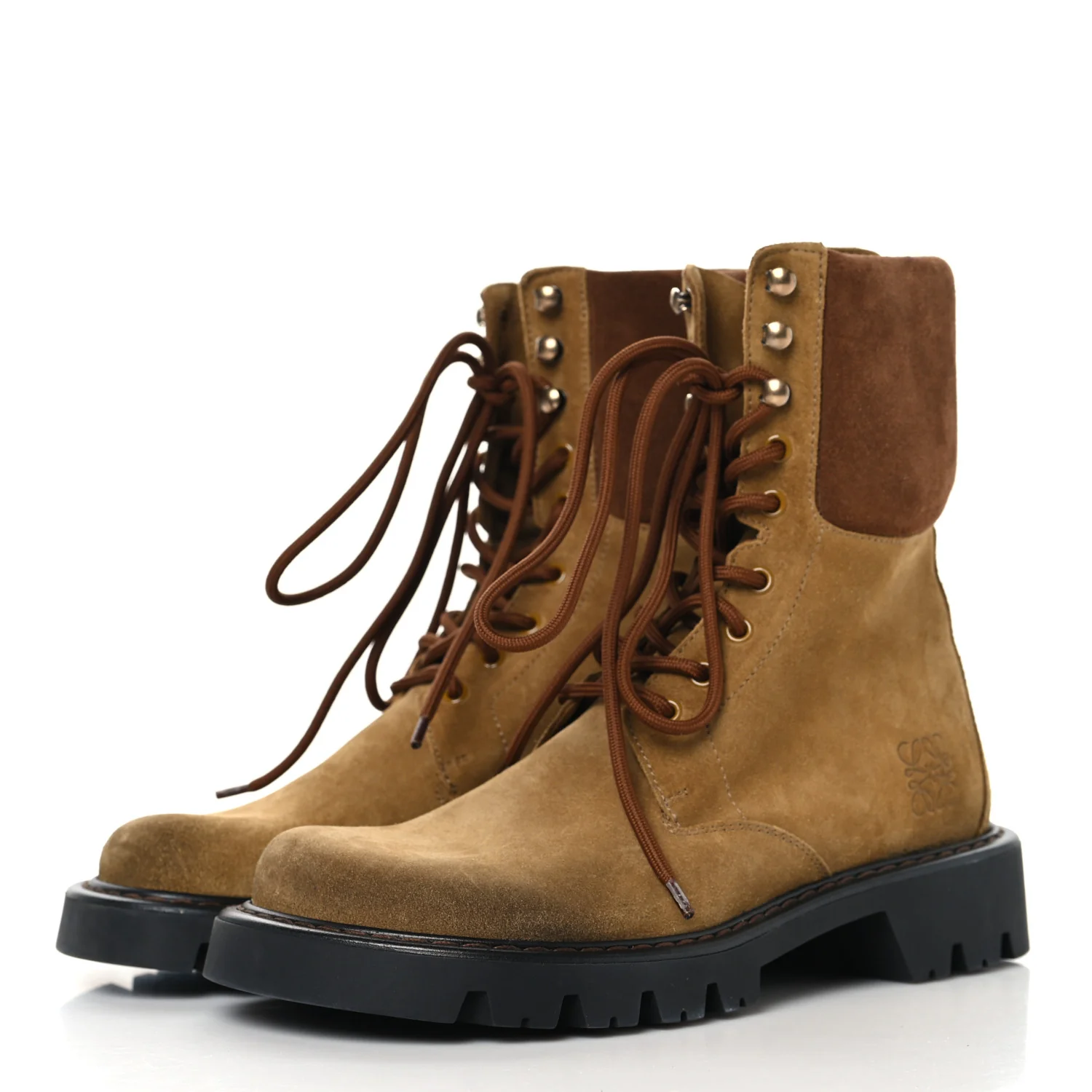 Suede Mens Sierra Combat Boots 40 Tobacco Brown - Image 4