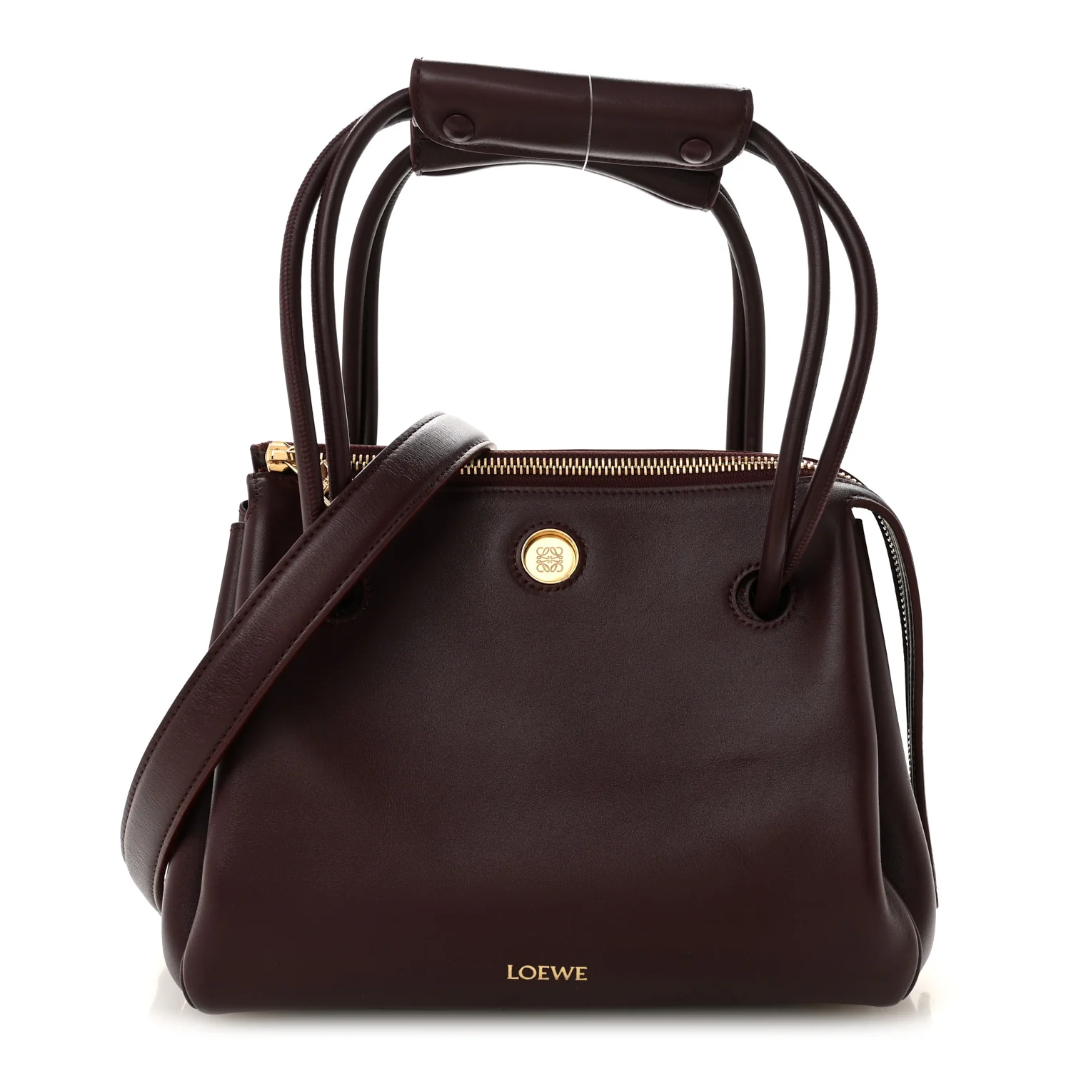Supple Calfskin Small Madrid Bag Dark Burgundy