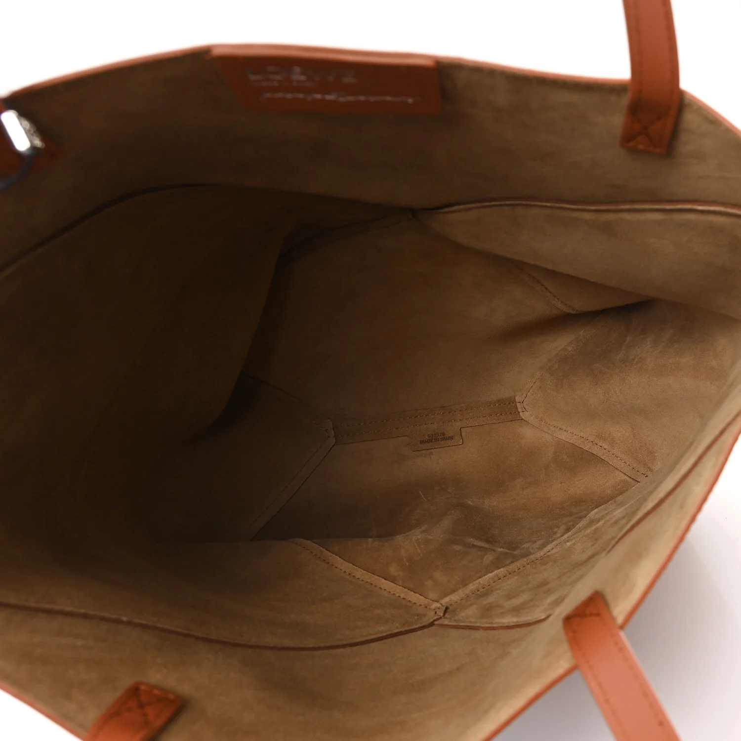 x Albers Calfskin Medium Puzzle Fold Tote Caramel Bright Green - Image 5