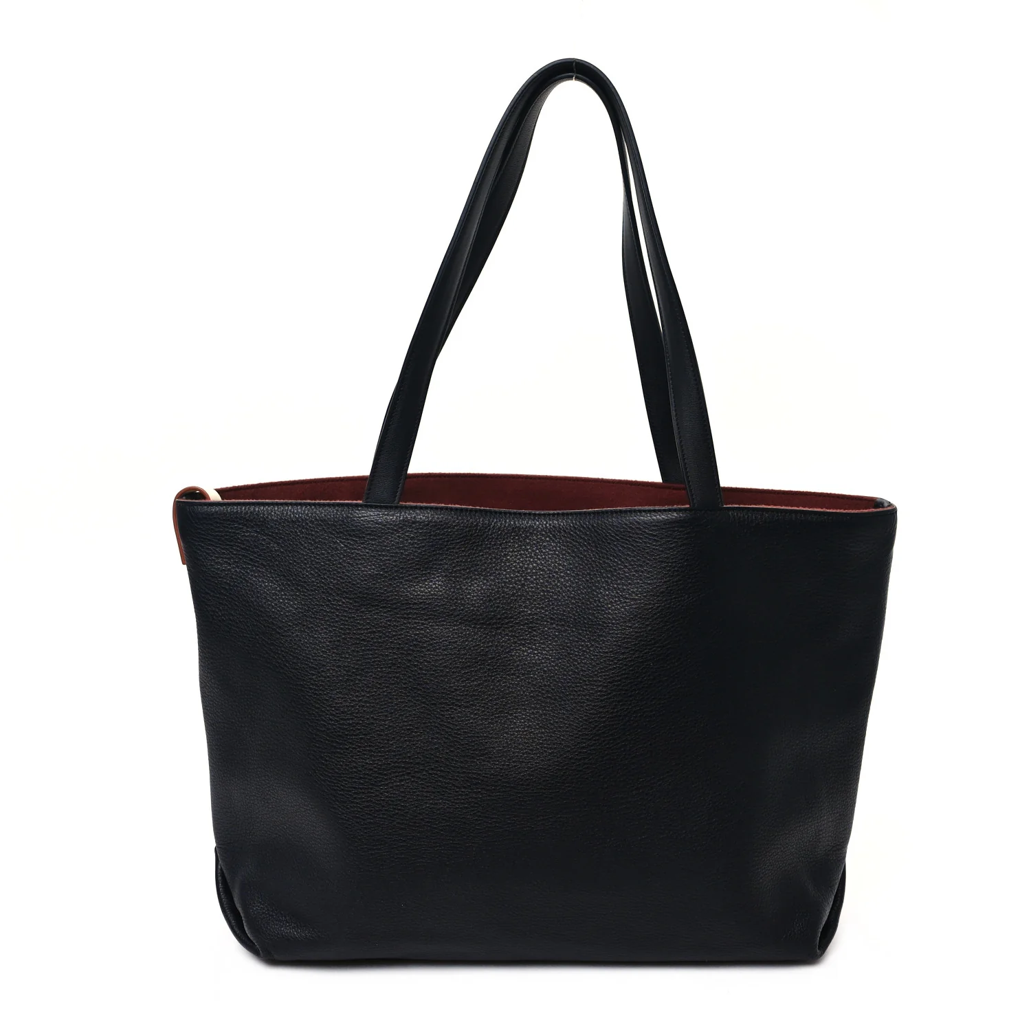 Butter Calfskin Cashmere Neo Inside Out Tote Black