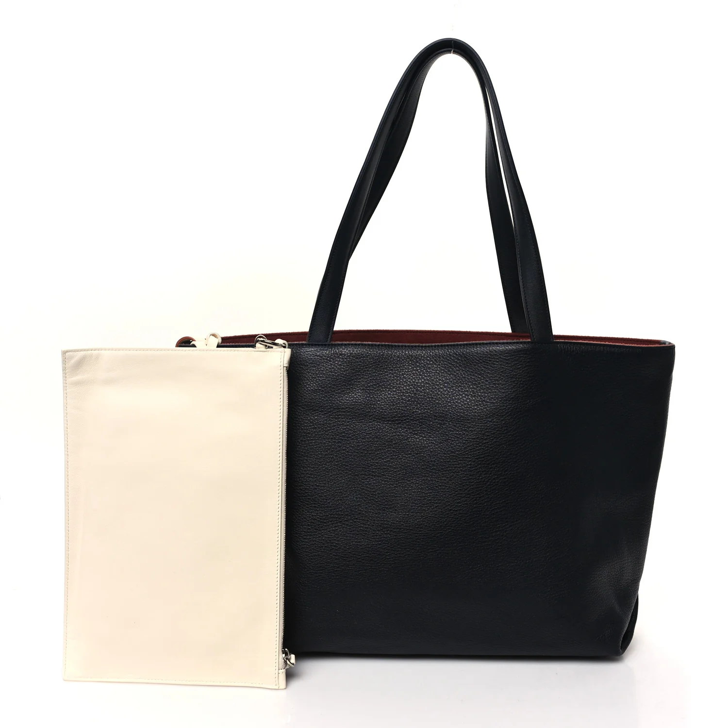 Butter Calfskin Cashmere Neo Inside Out Tote Black - Image 3