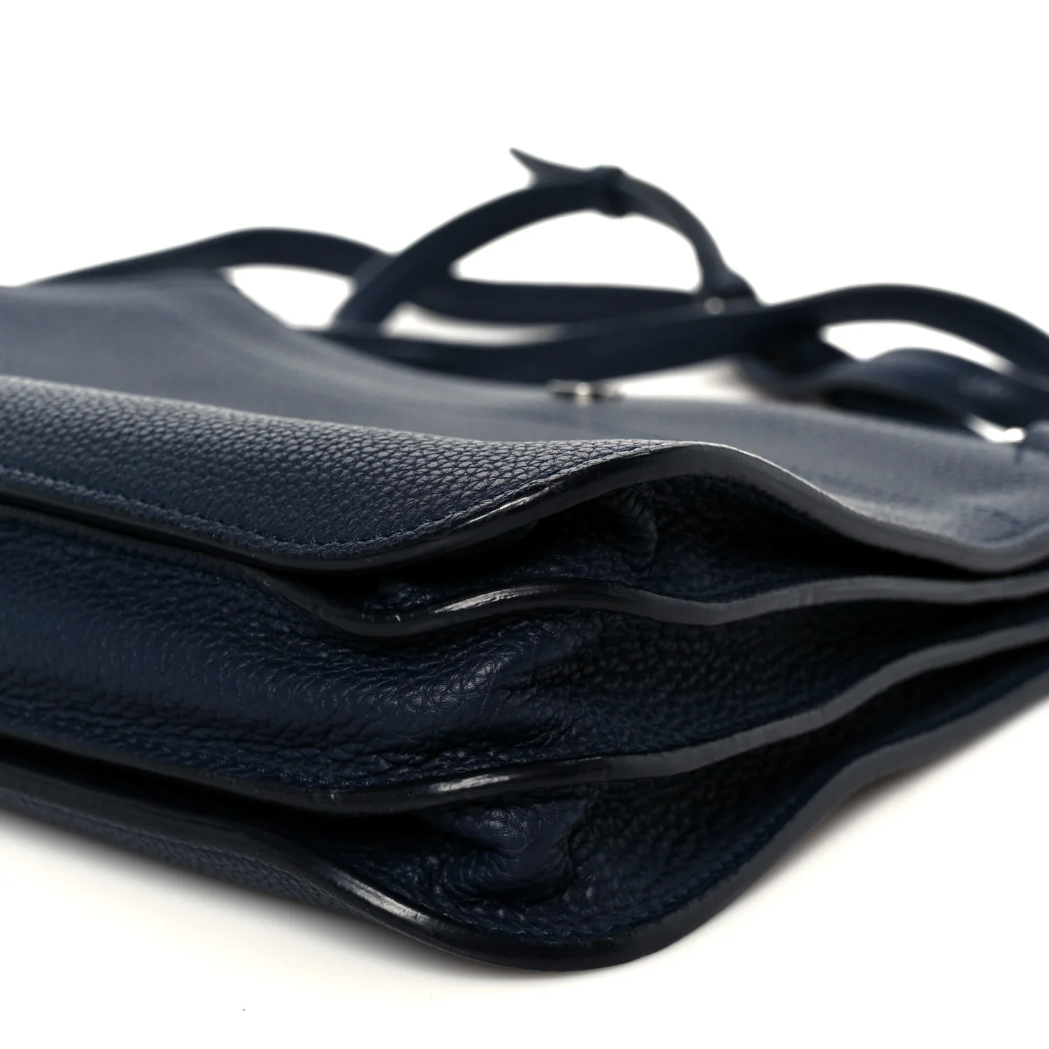 Calfskin Milky Way Odessa Shoulder Bag Navy - Image 13