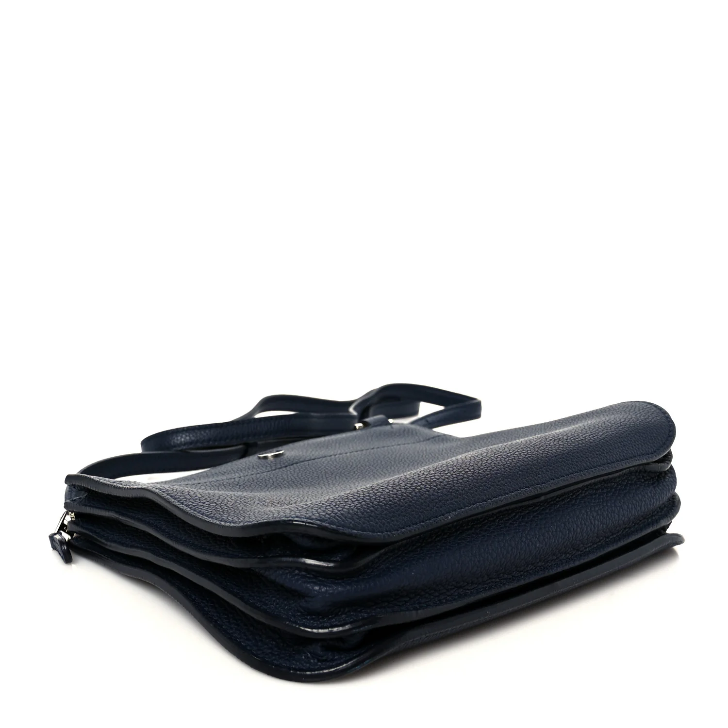 Calfskin Milky Way Odessa Shoulder Bag Navy - Image 3