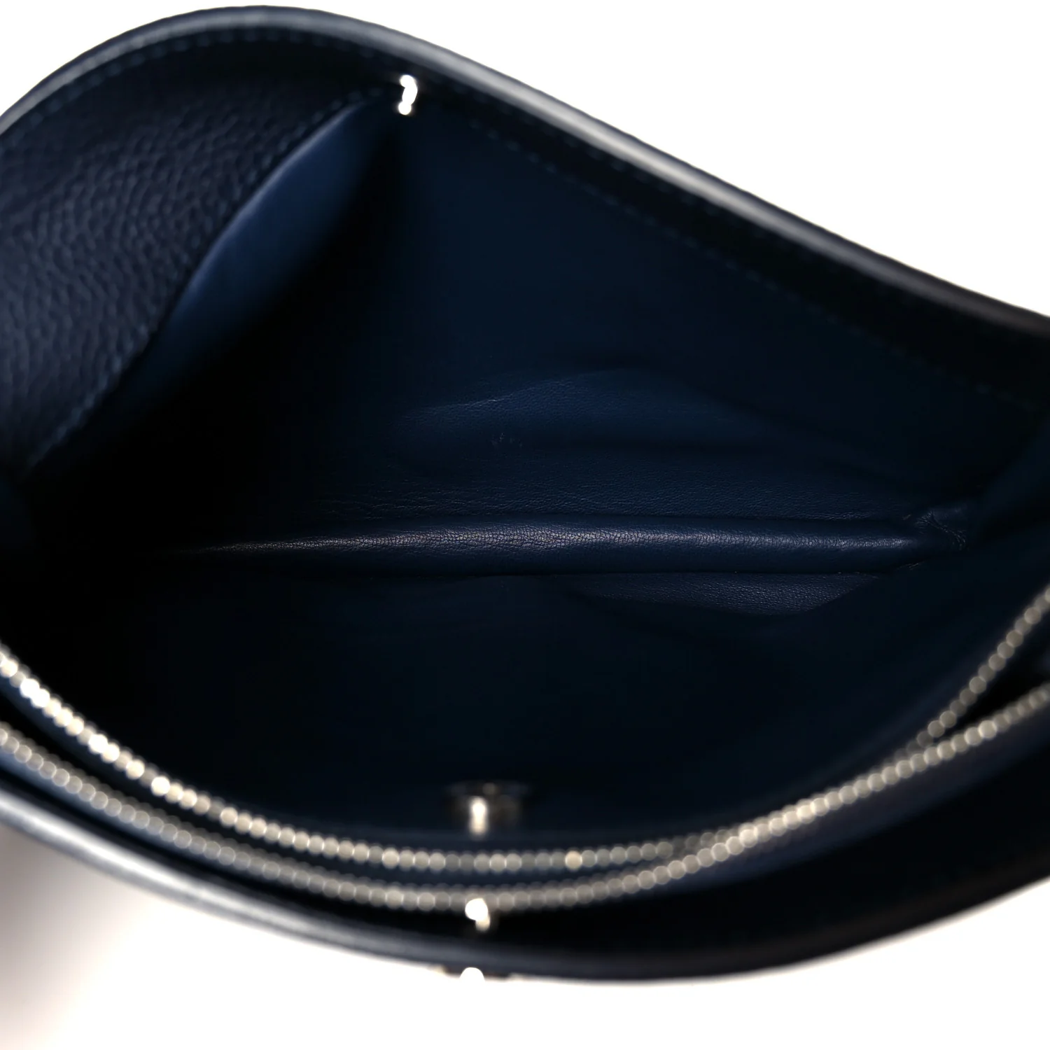 Calfskin Milky Way Odessa Shoulder Bag Navy - Image 4