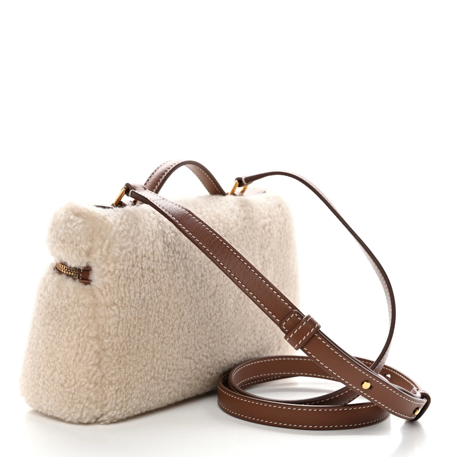 CashFur Calfskin L19 Extra Pocket Pouch Ancient Paper - Image 3