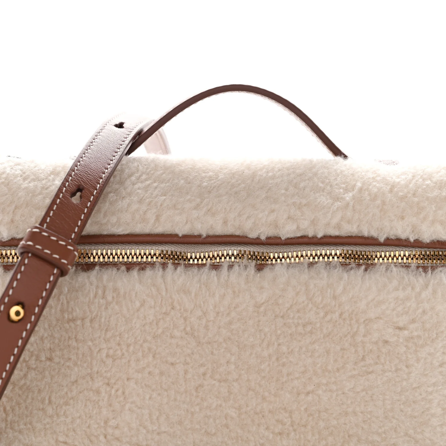 CashFur Calfskin L19 Extra Pocket Pouch Ancient Paper - Image 7