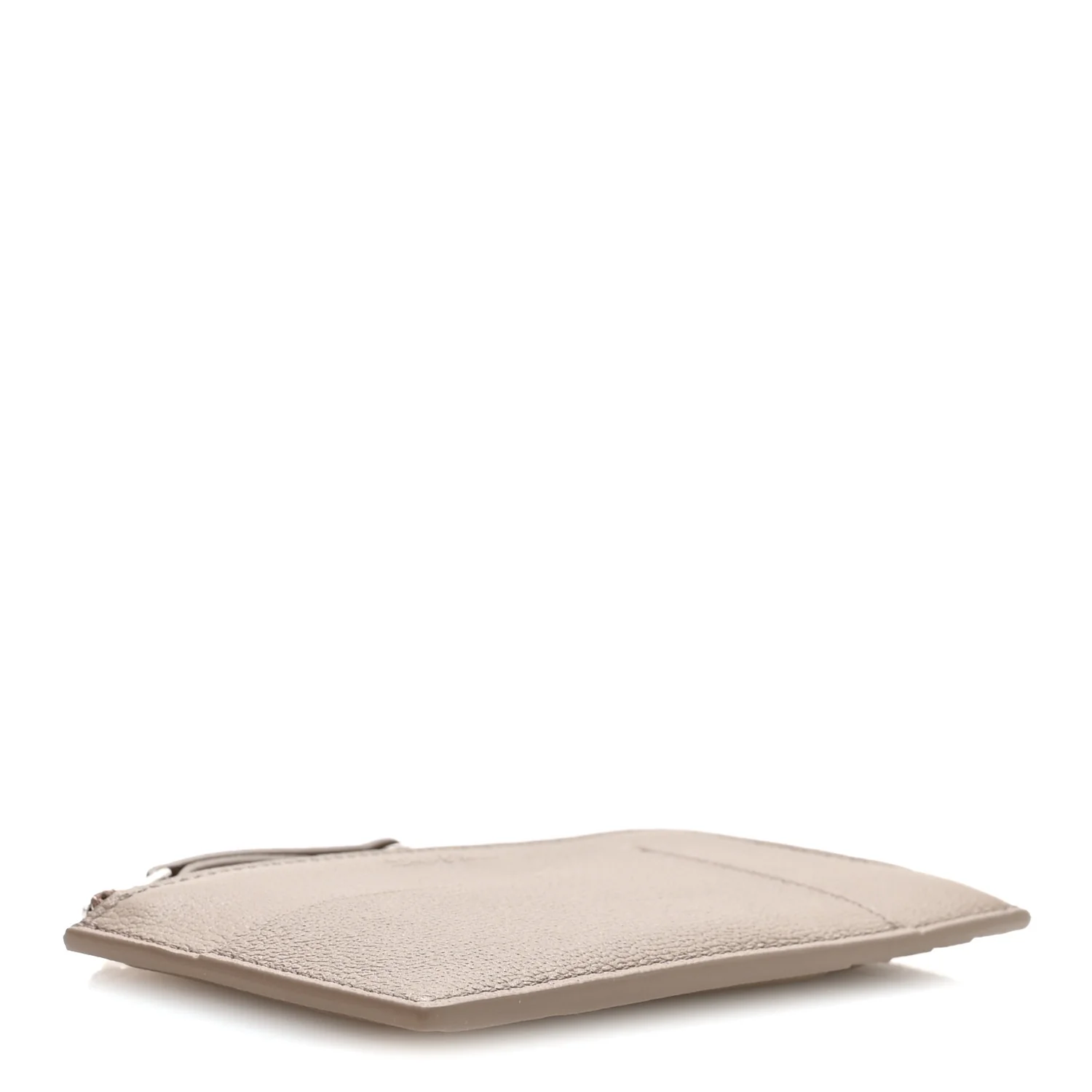 Grained Calfskin Extra Zip Pouch Warm Mastic - Image 4