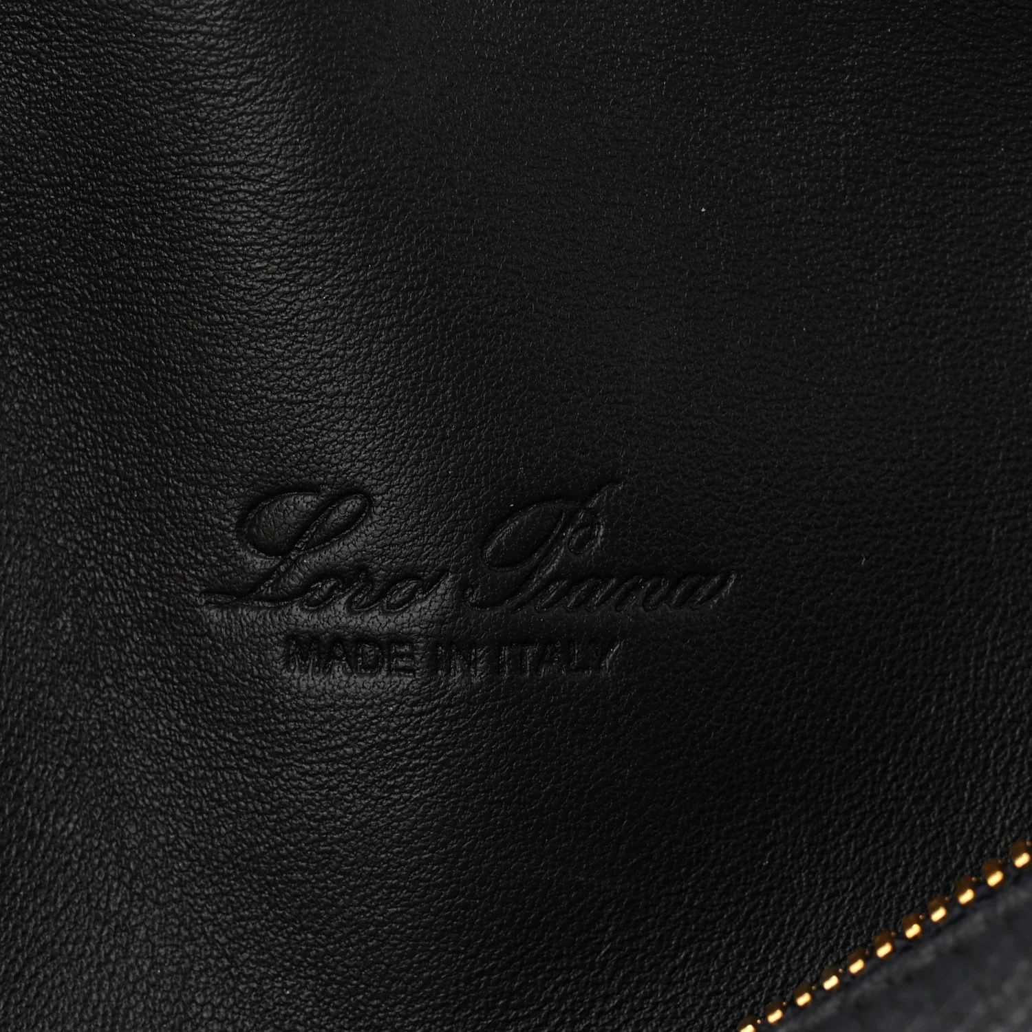 Grained Calfskin L19 Extra Pocket Pouch Navy - Image 6