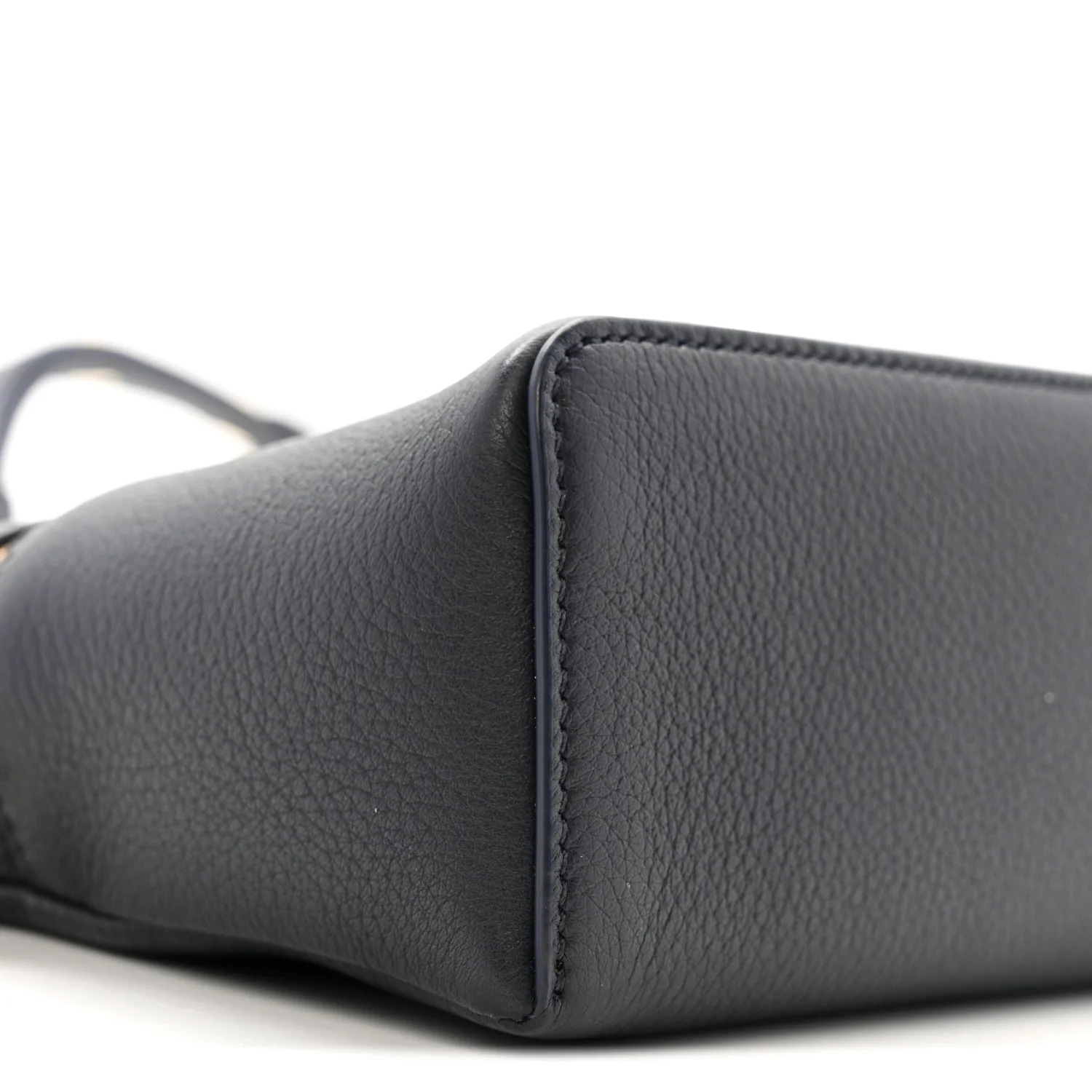 Grained Calfskin L19 Extra Pocket Pouch Navy Blue - Image 8