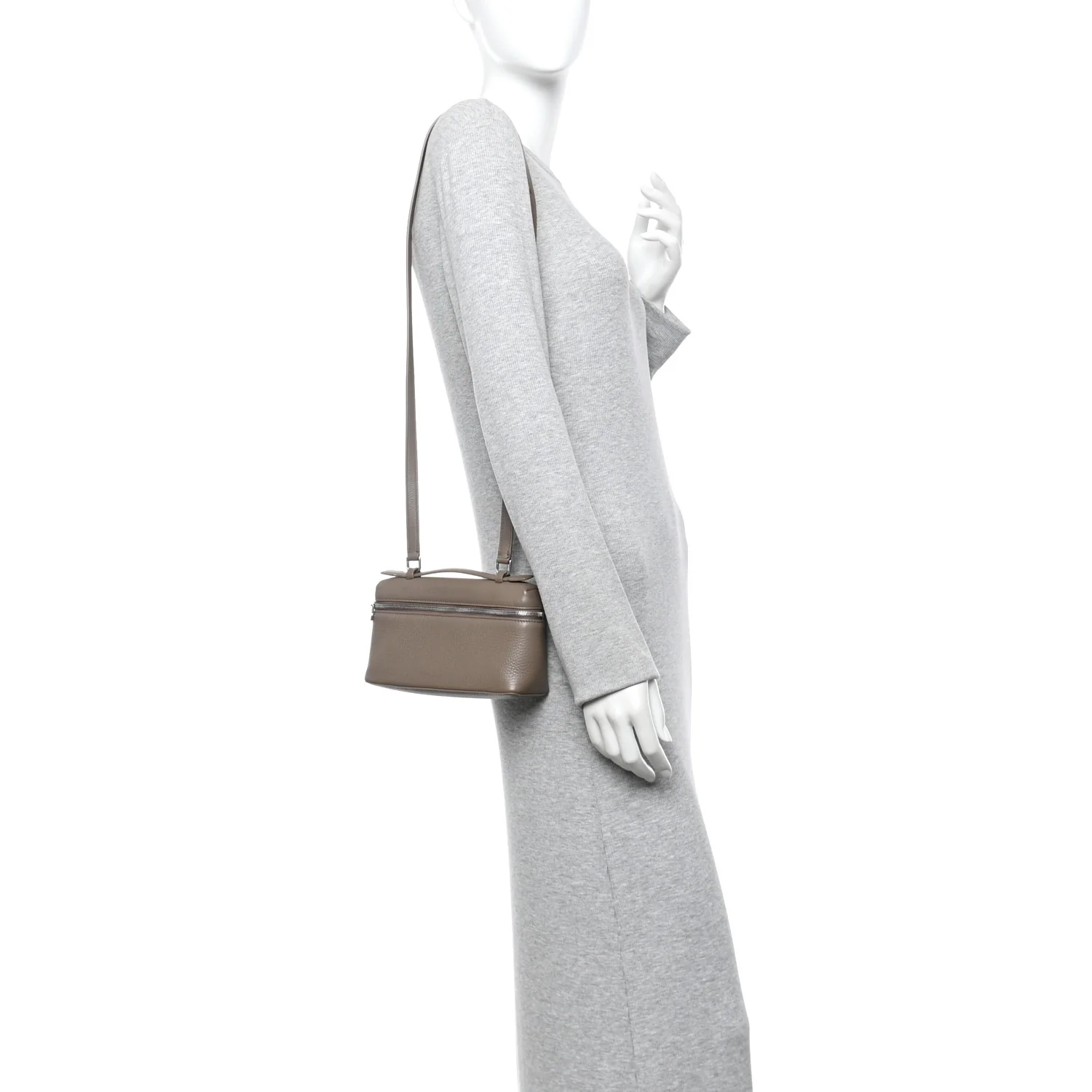 Grained Calfskin L19 Extra Pocket Pouch Warm Mastic - Image 2