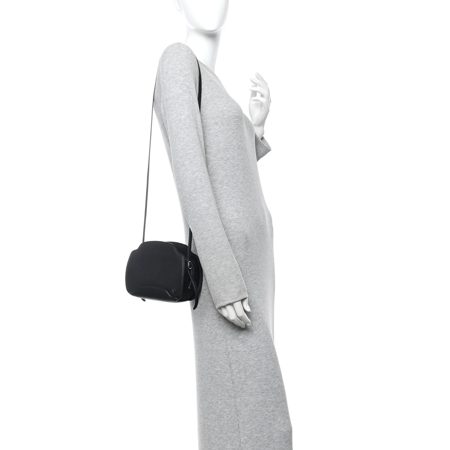 Grained Calfskin Sesia Crossbody Black - Image 4