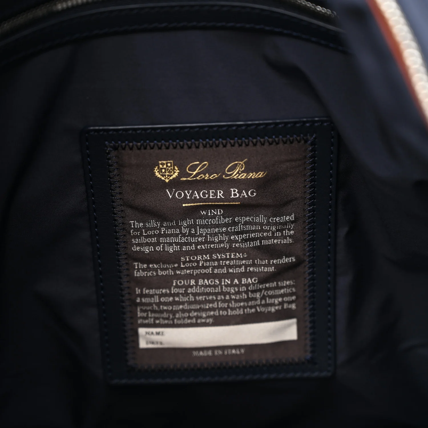 Nylon Voyager Wind Grande Duffle Bag Navy - Image 5