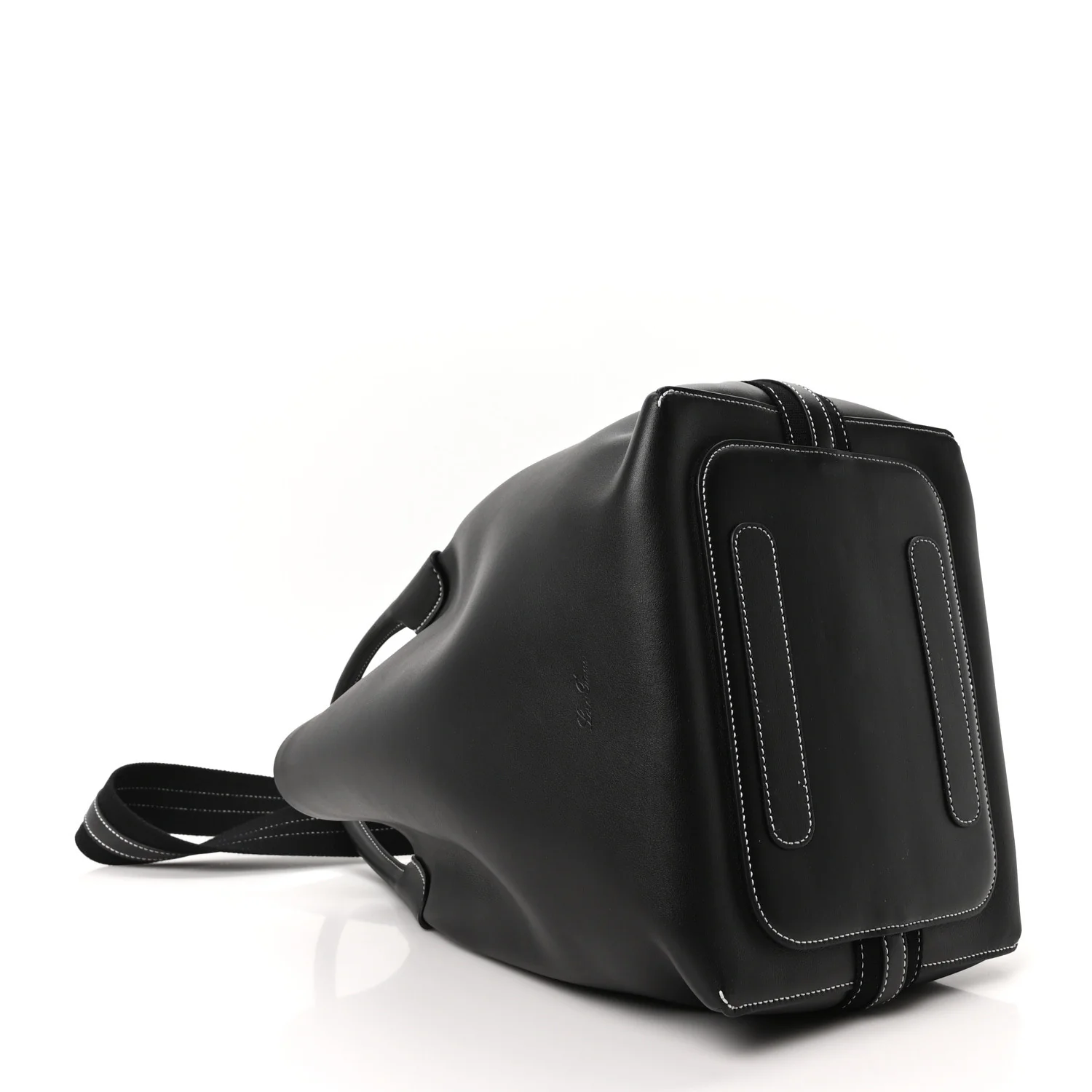 Smooth Calfskin Large Bale Bag Black - Image 8