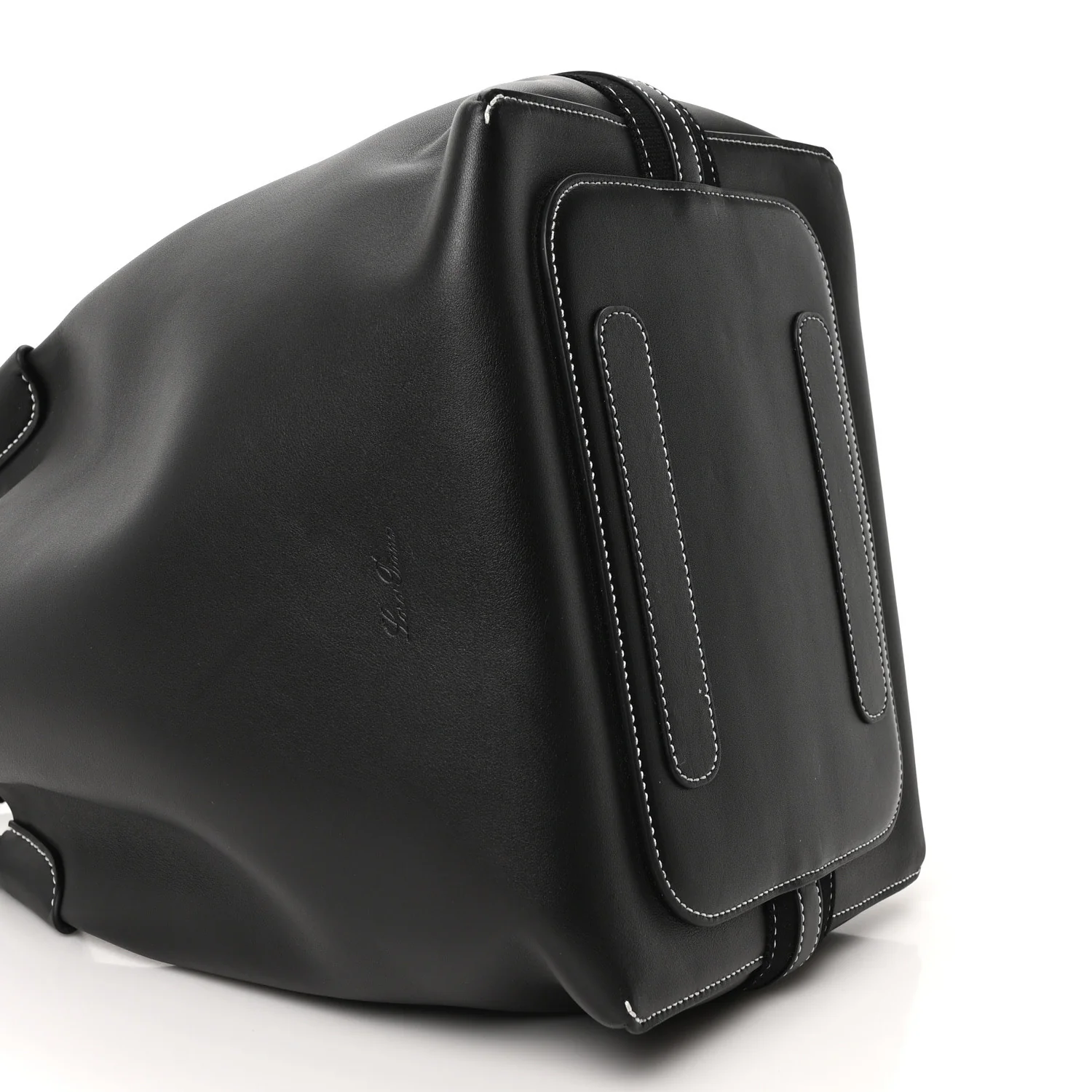 Smooth Calfskin Large Bale Bag Black - Image 9