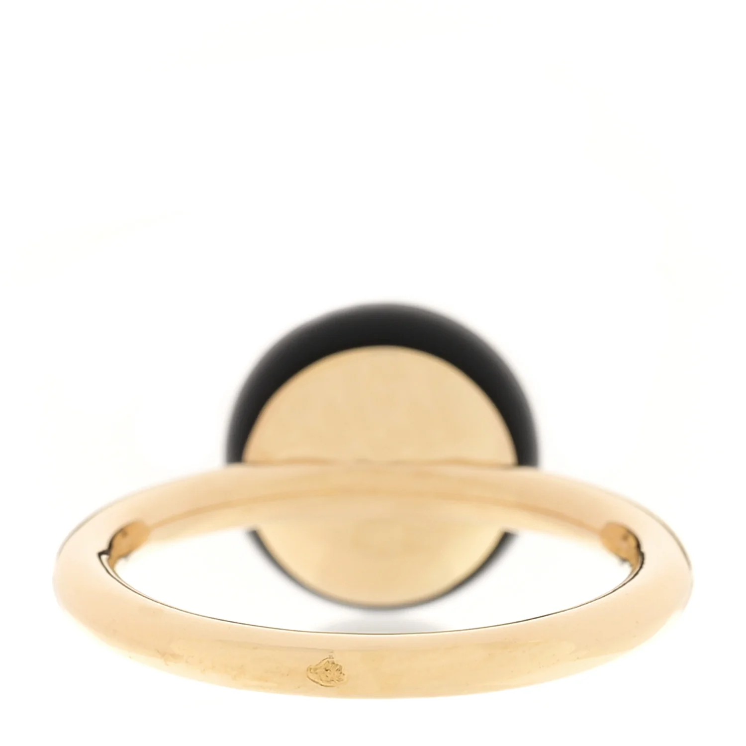 18K Yellow Gold Diamond Black Onyx Idylle Blossom Ring 53 6.5 - Image 3
