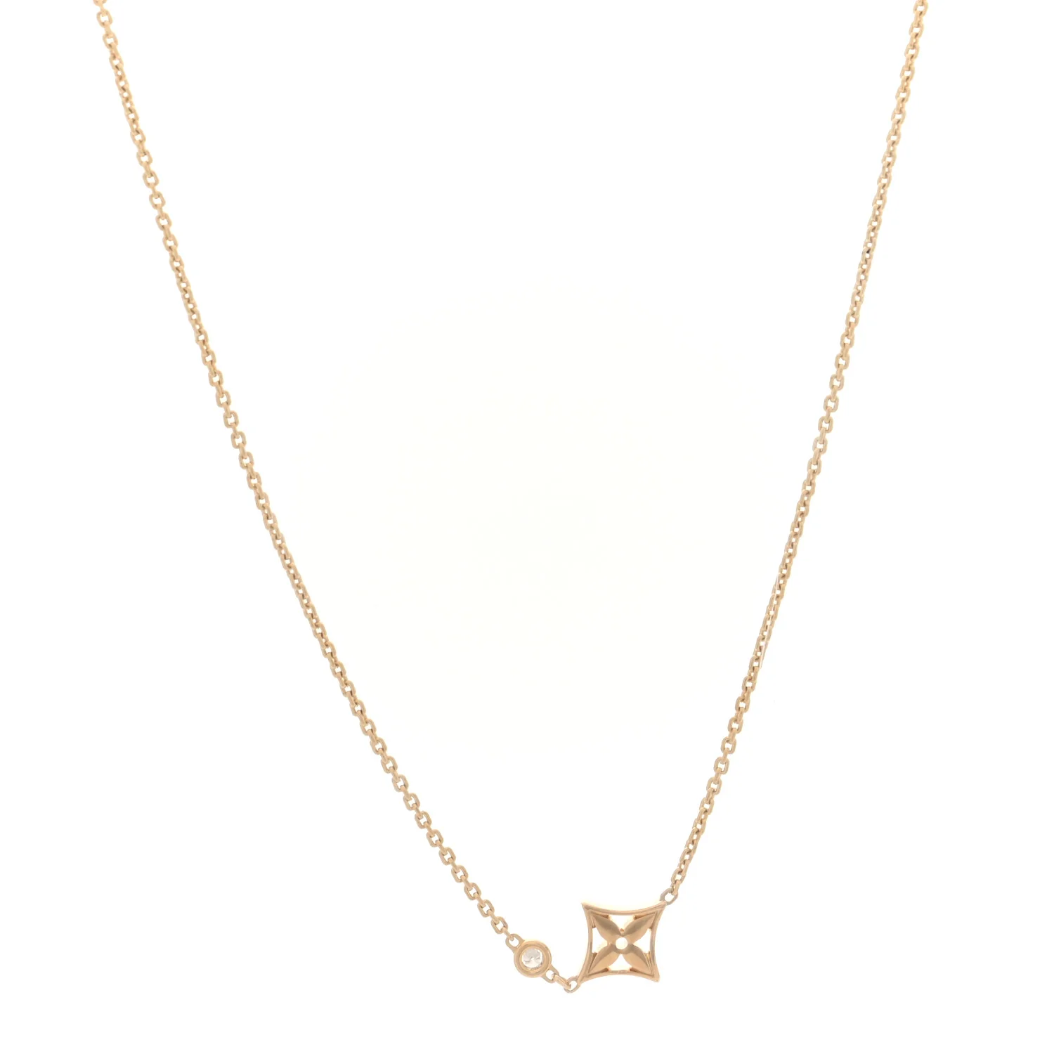 18K Yellow Gold Diamond Idylle Blossom Pendant Necklace