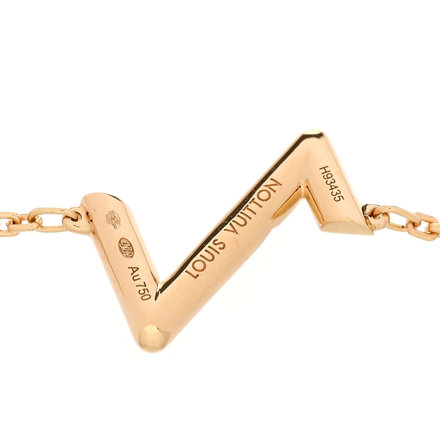 18K Yellow Gold Volt Upside Down Chain Bracelet - Image 3