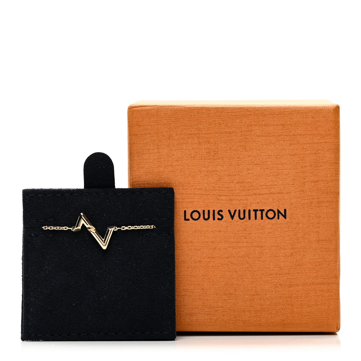 18K Yellow Gold Volt Upside Down Chain Bracelet - Image 4