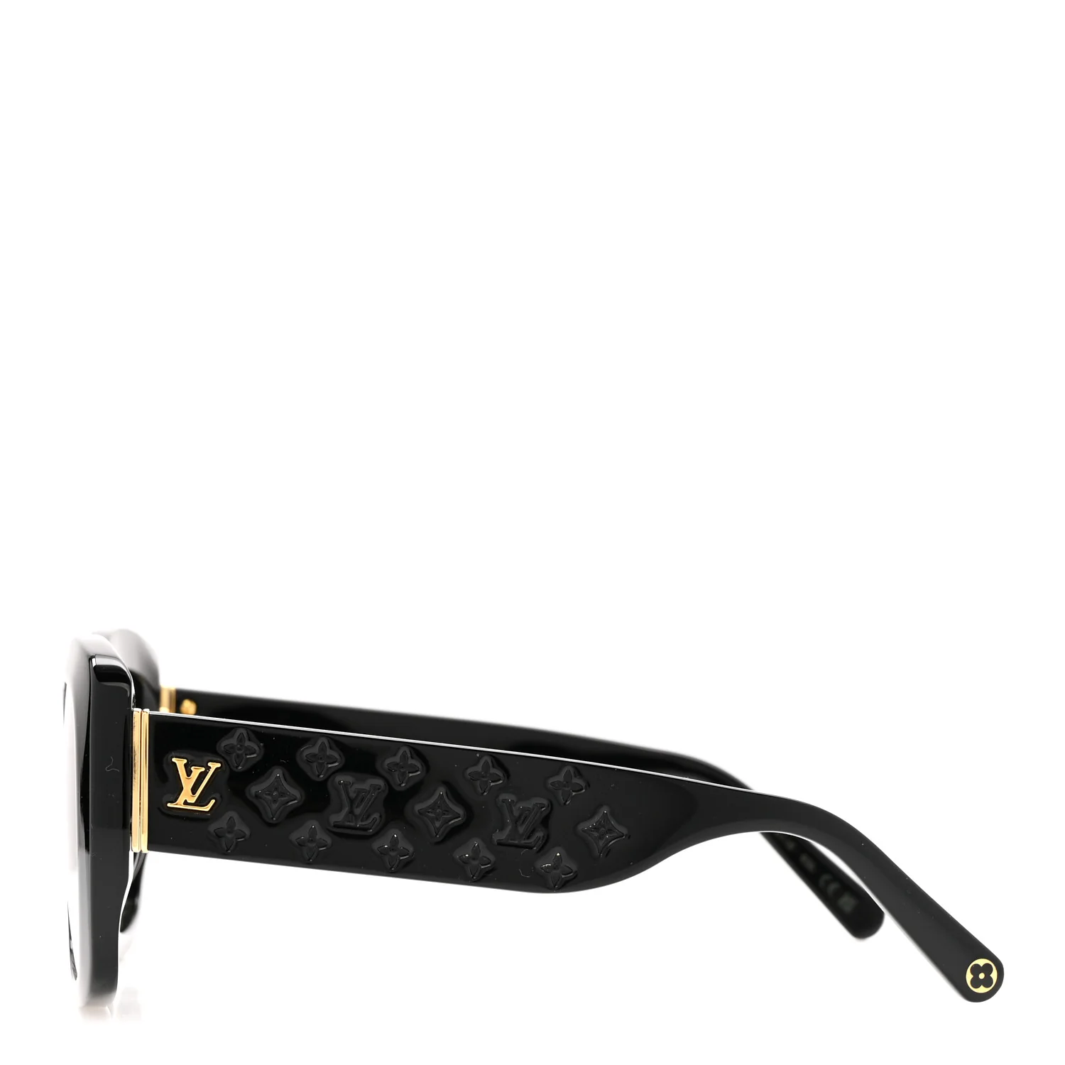 Acetate LV Empreinte Square Sunglasses Z1611E Black - Image 3