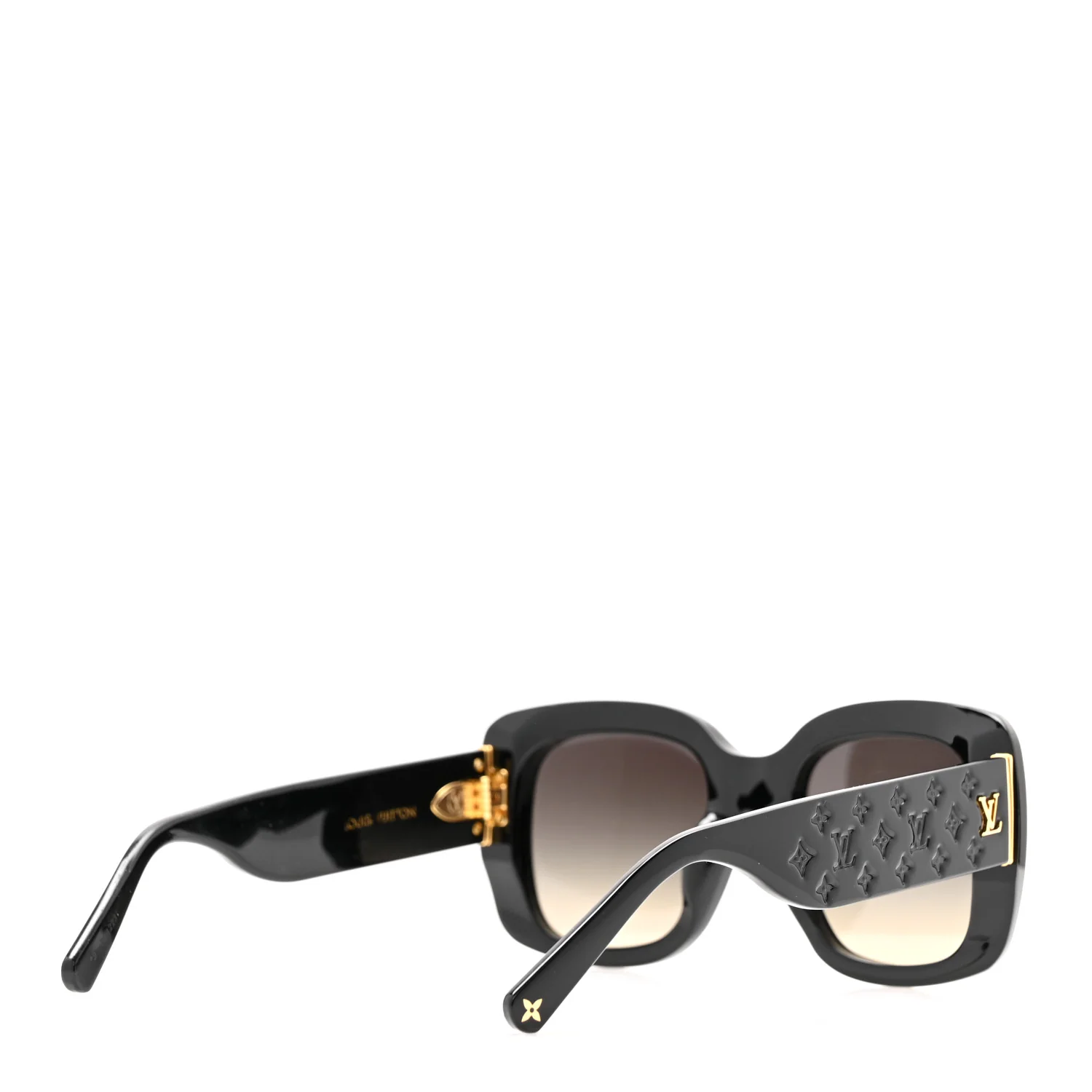 Acetate LV Empreinte Square Sunglasses Z1611E Black - Image 4