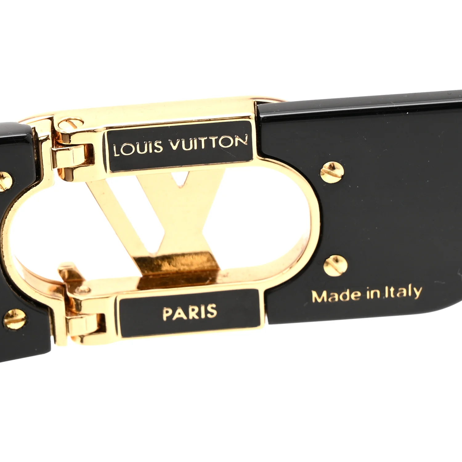 Acetate LV Link Square Sunglasses Z1661E Black - Image 5