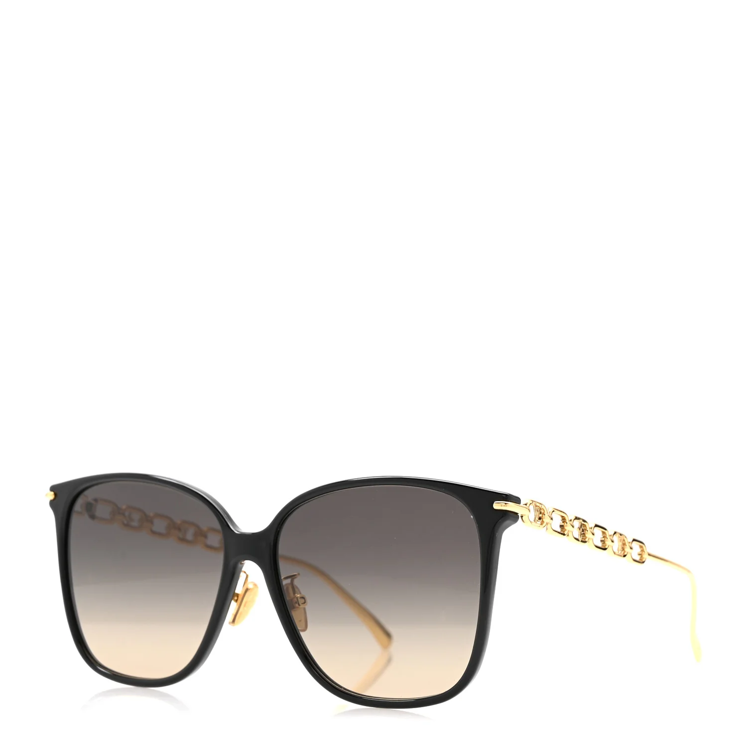 Acetate Metal My LV Chain Two Classique Square Sunglasses Z1911U Black