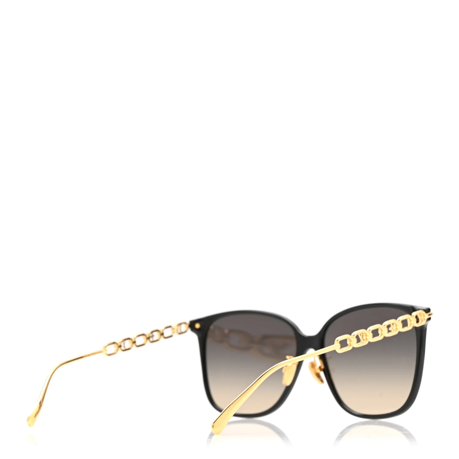 Acetate Metal My LV Chain Two Classique Square Sunglasses Z1911U Black - Image 4