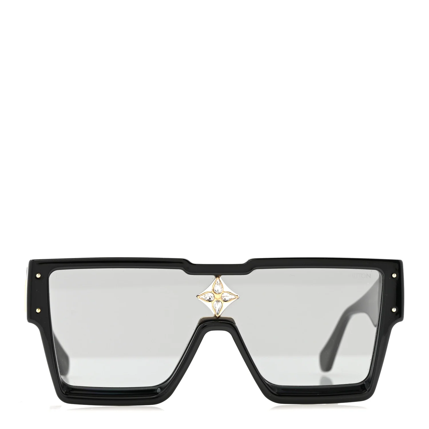 Acetate Swarovski Crystal Cyclone Sunglasses Z1578E Black - Image 4