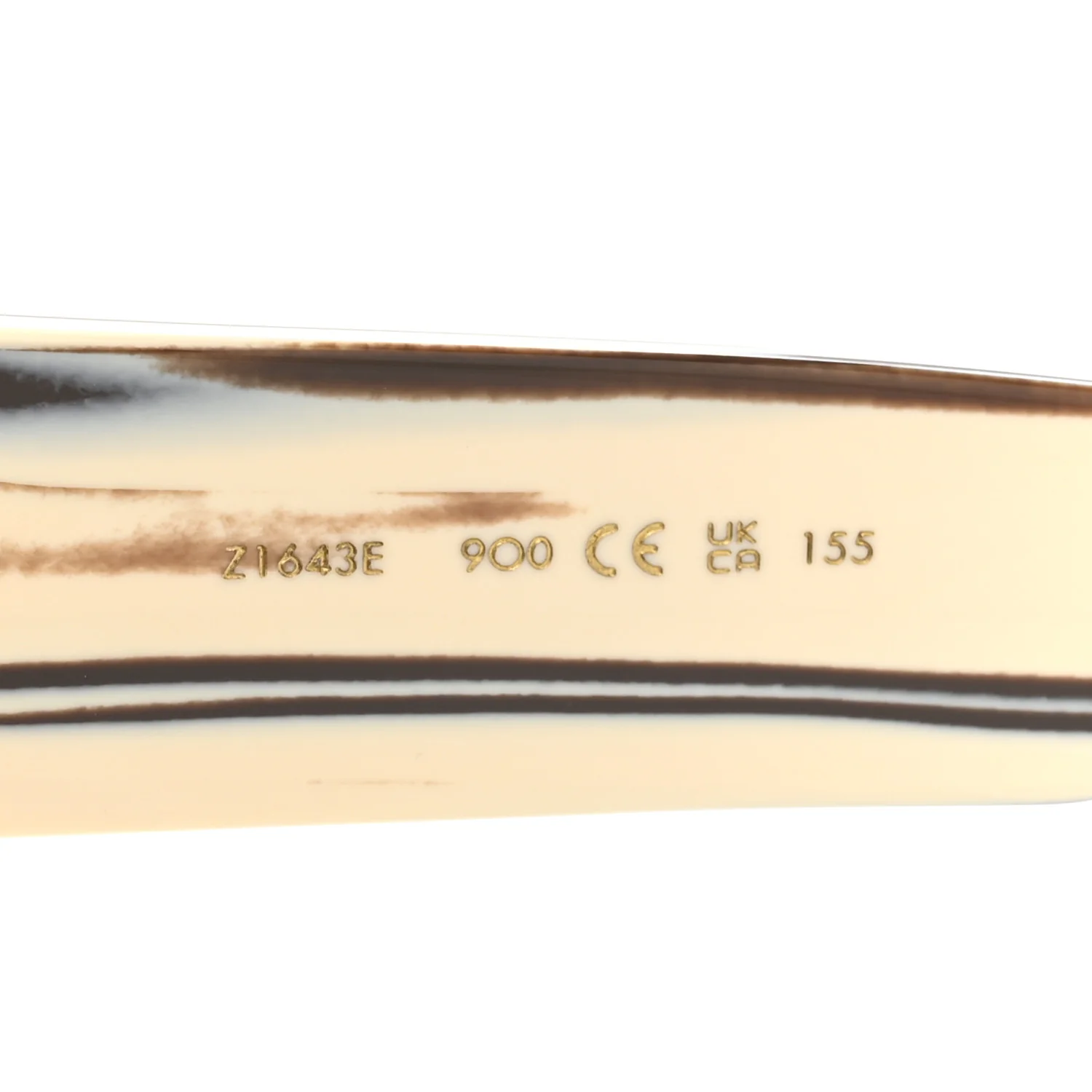 Acetate Swarovski Crystal Zebra Cyclone Sunglasses Z1643E Ivory - Image 6