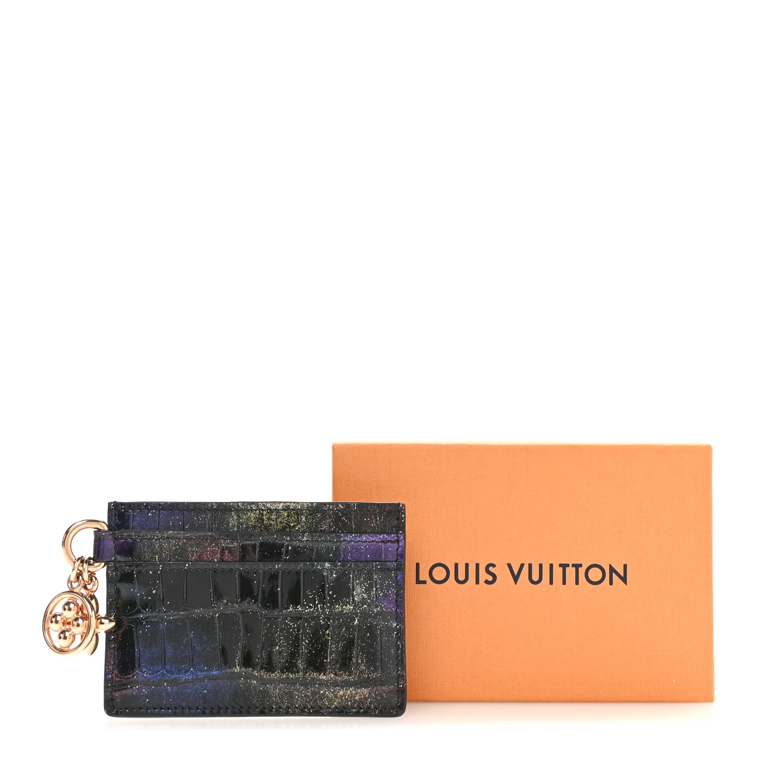 Alligator Double Card Holder Black - Image 7