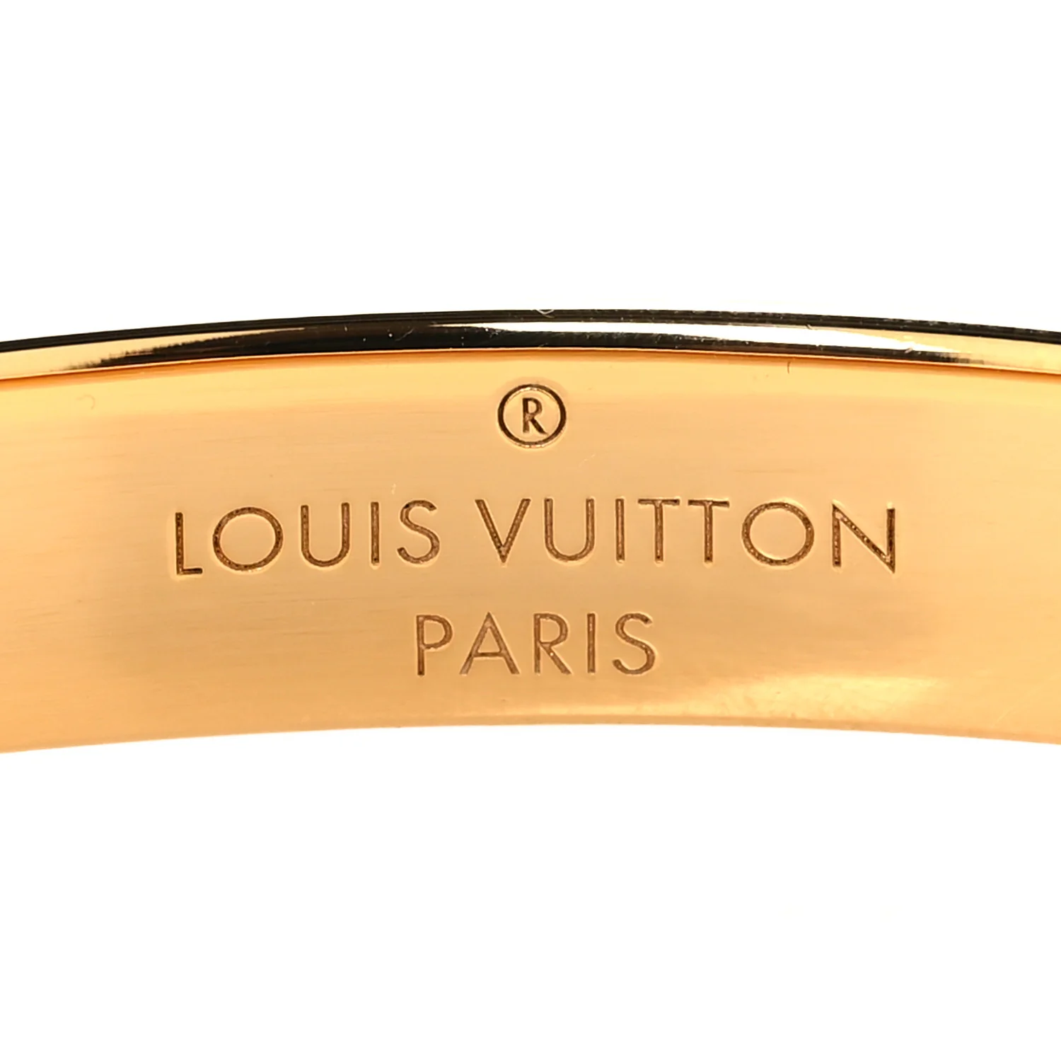 Brass Crystal Monogram Nanogram Strass Cuff S Gold - Image 4