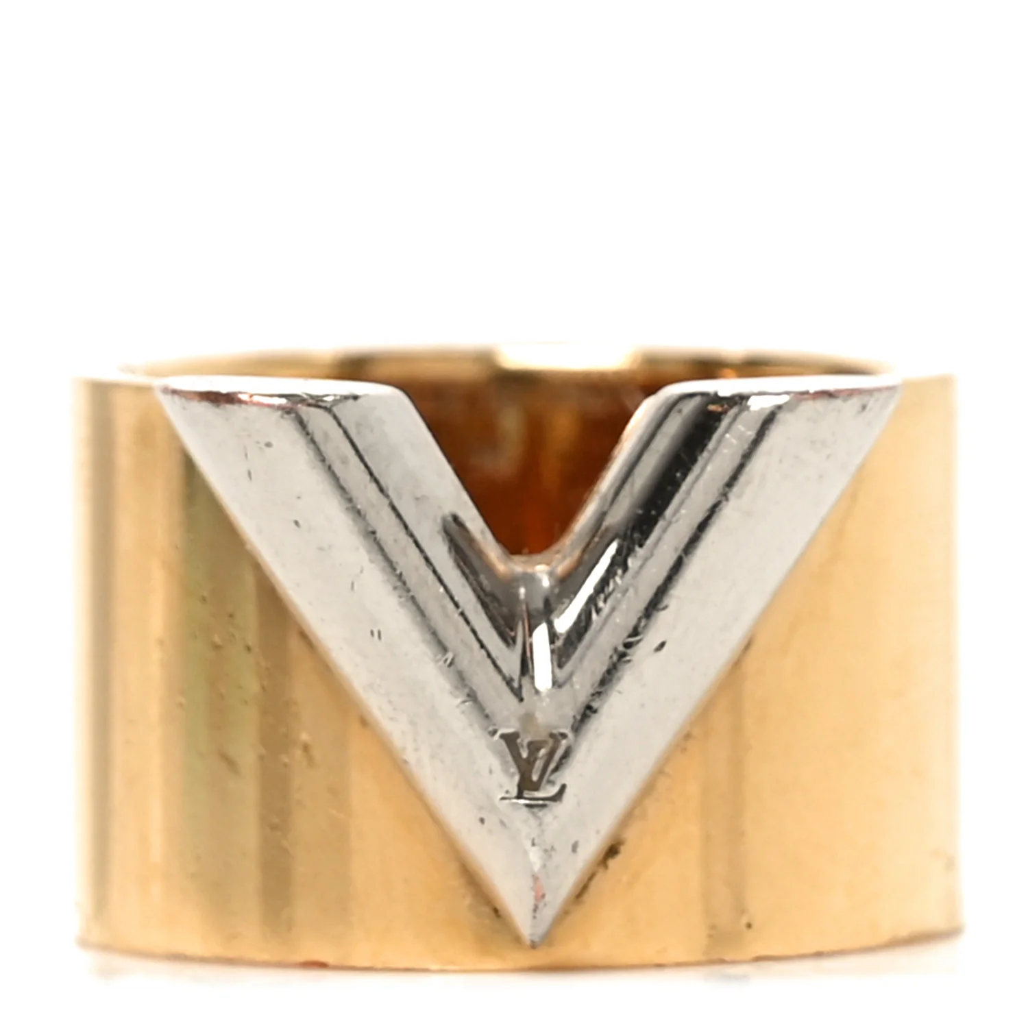 Brass Essential V Ring M 54 6.75 Gold Silver