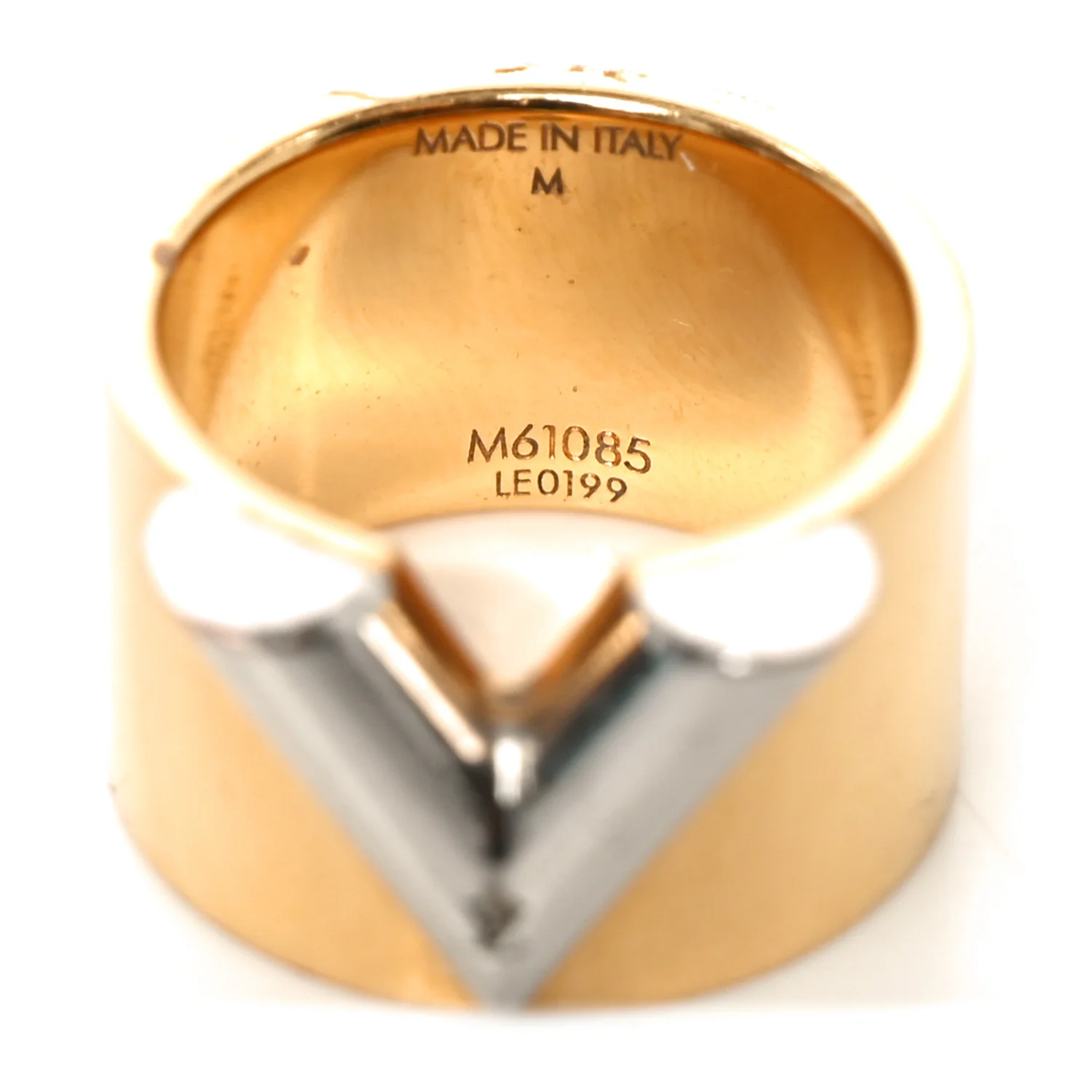 Brass Essential V Ring M 54 6.75 Gold Silver - Image 4