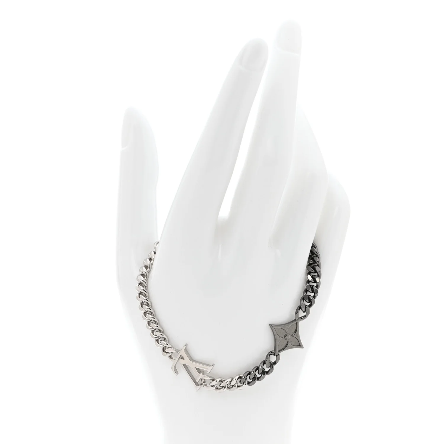Brass LV Instinct Bracelet Silver - Image 2