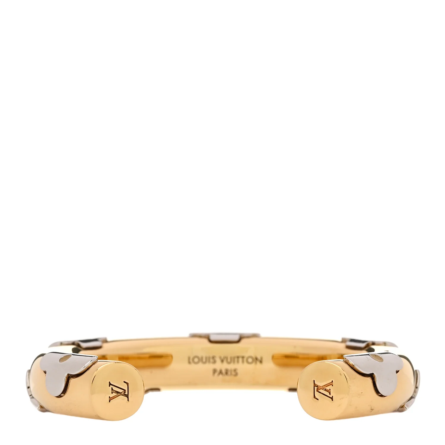 Brass Monogram Flower Cuff S Gold - Image 2