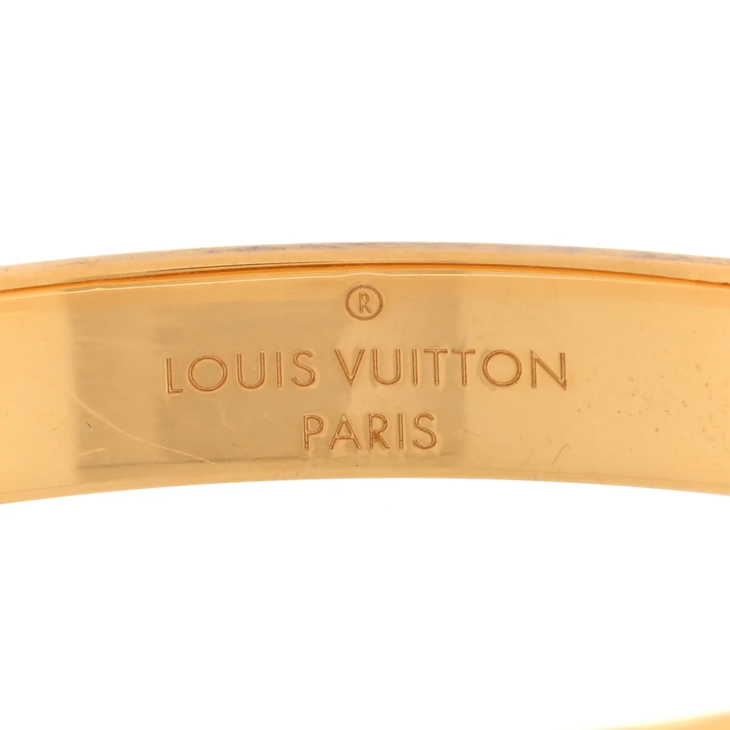 Brass Monogram Nanogram Cuff S Gold - Image 8