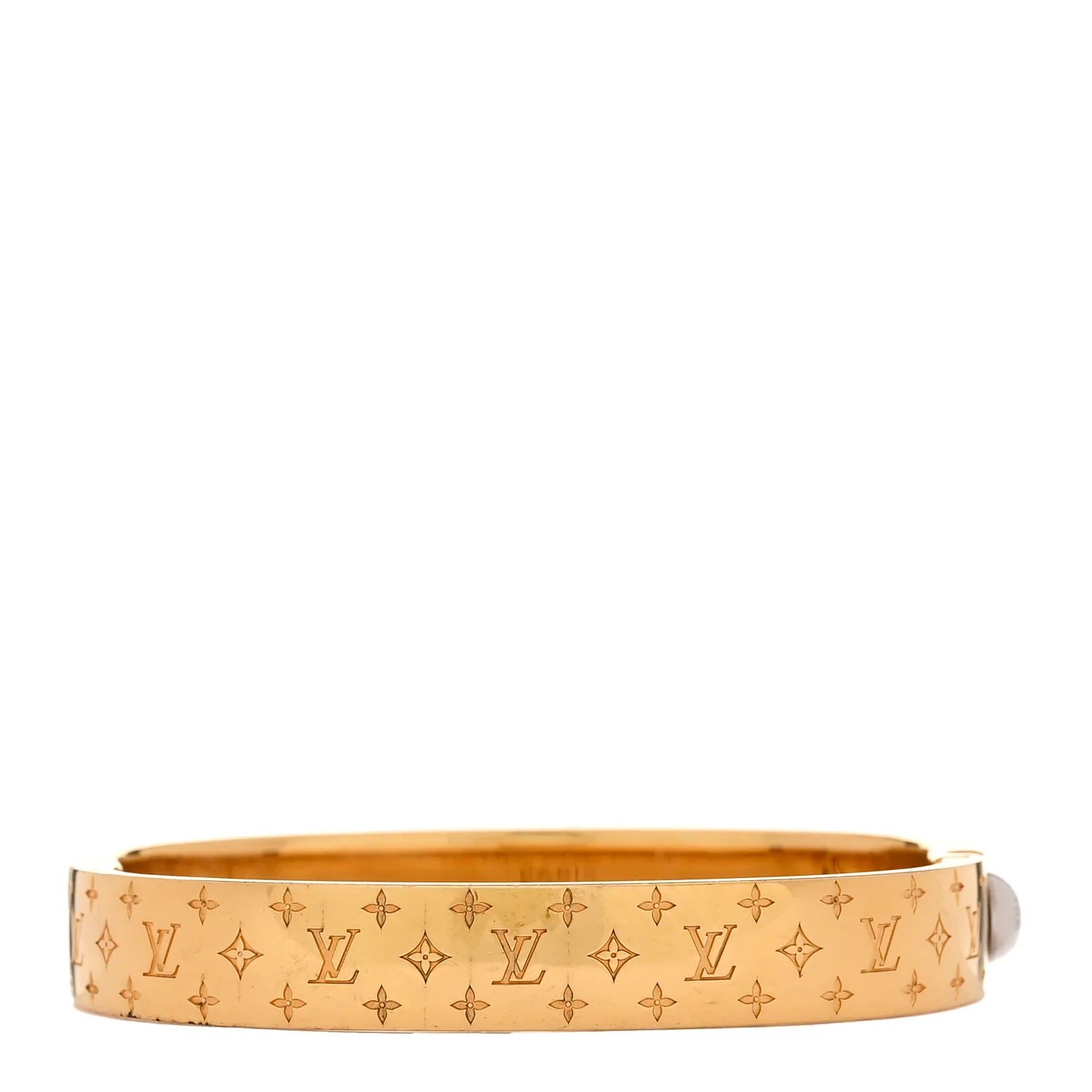 Brass Monogram Nanogram Cuff S Gold - Image 2