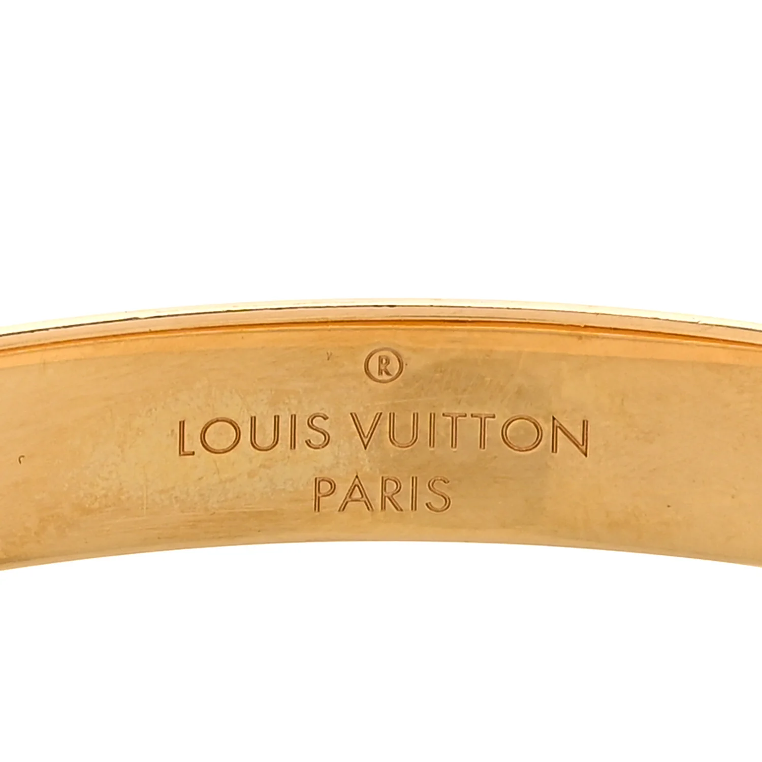 Brass Monogram Nanogram Cuff S Gold - Image 3