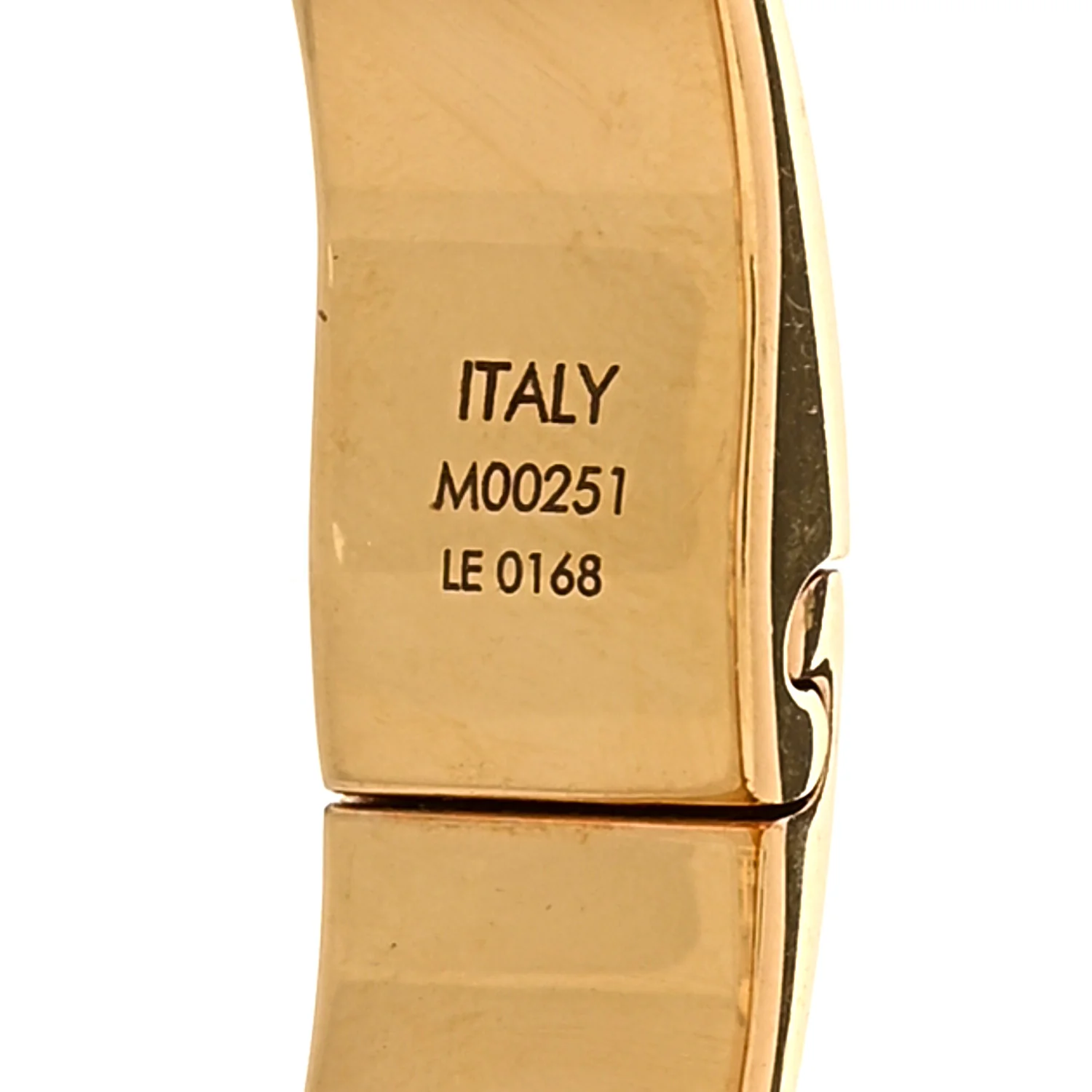 Brass Monogram Nanogram Cuff S Gold - Image 4