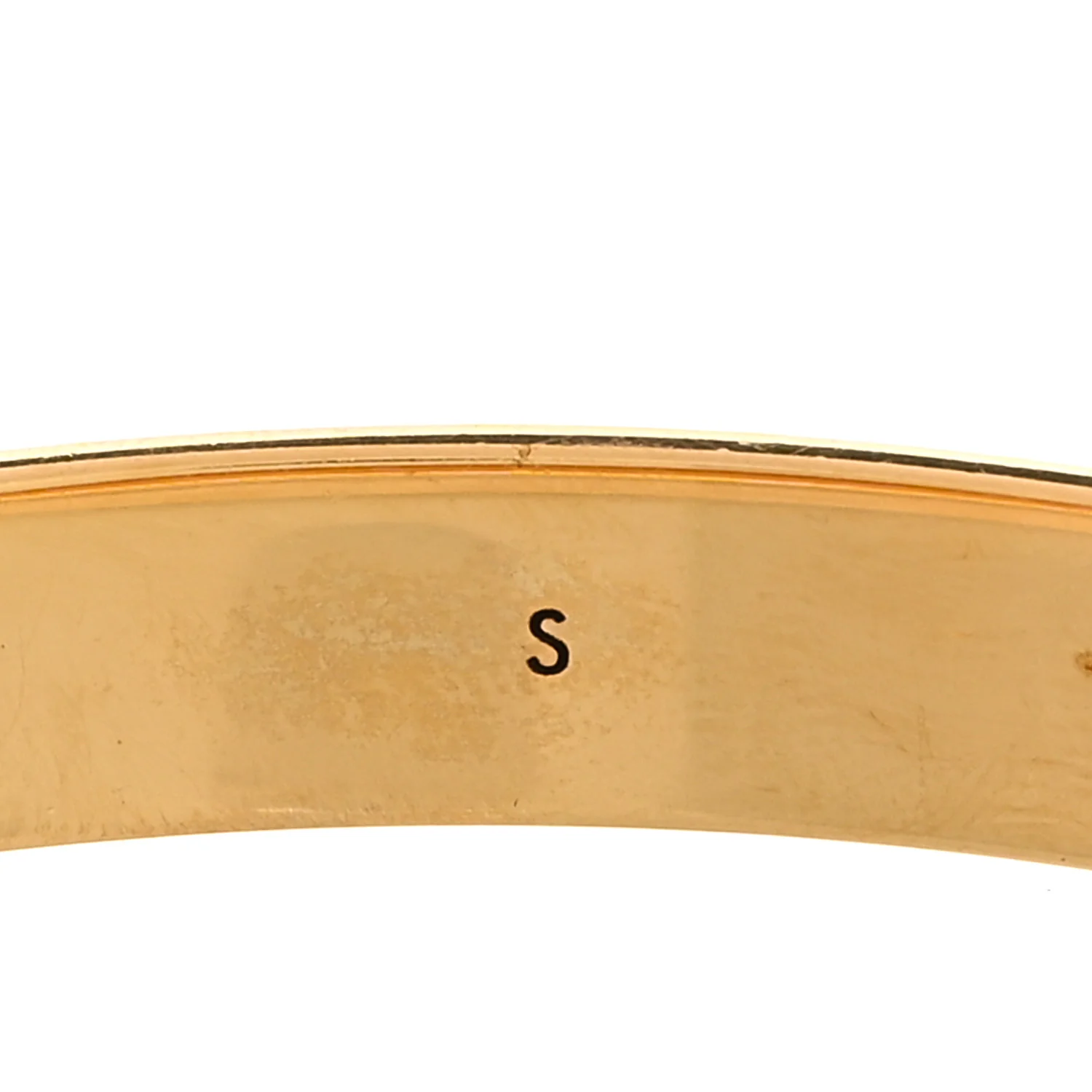 Brass Monogram Nanogram Cuff S Gold - Image 5