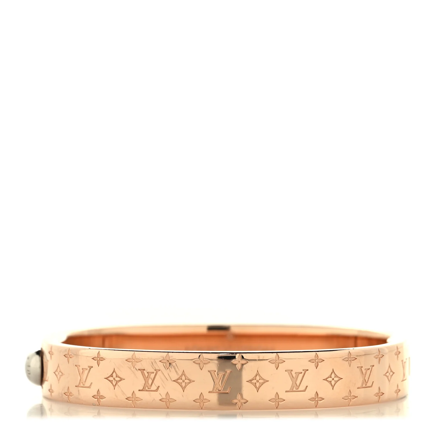 Brass Monogram Nanogram Cuff S Pink Gold