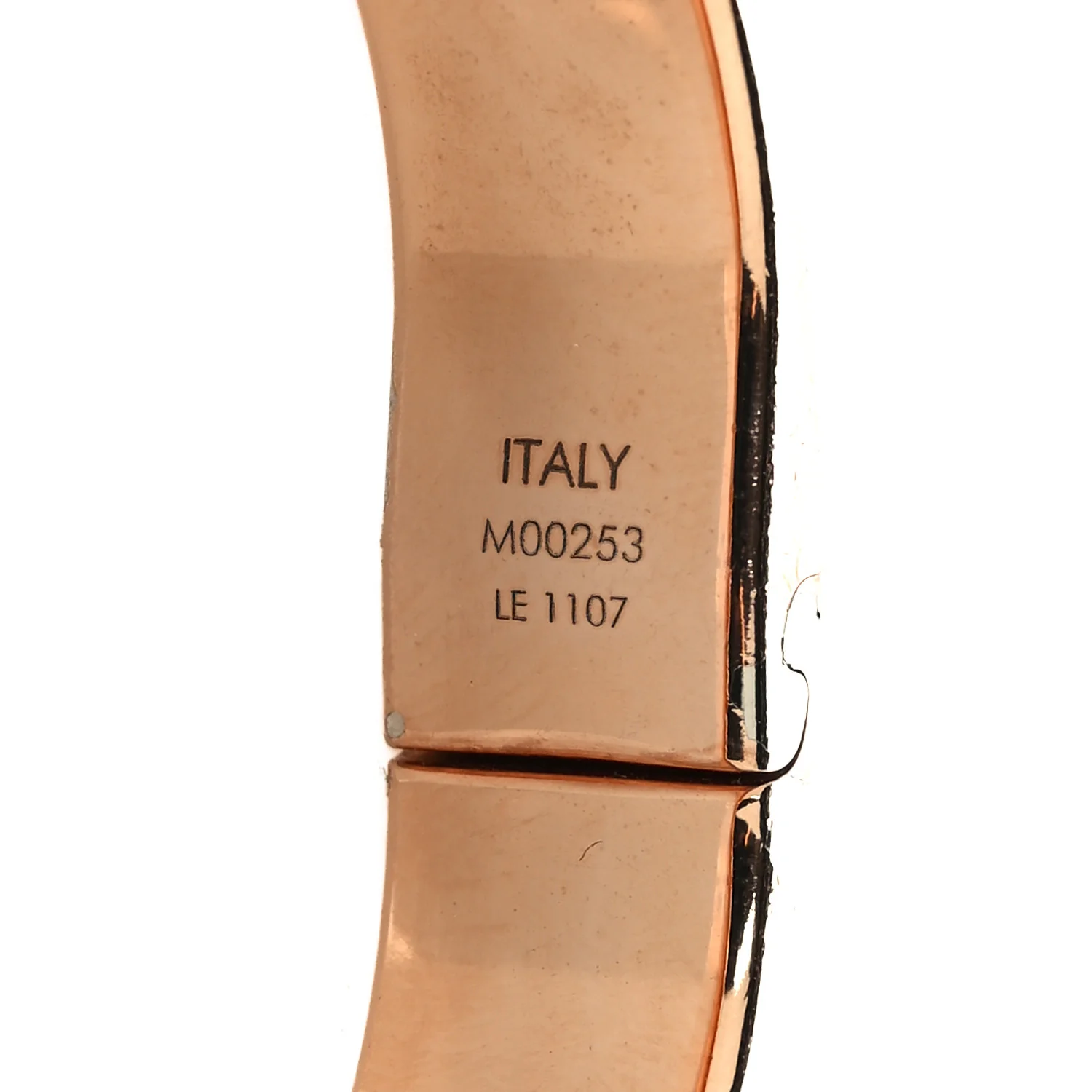 Brass Monogram Nanogram Cuff S Pink Gold - Image 5