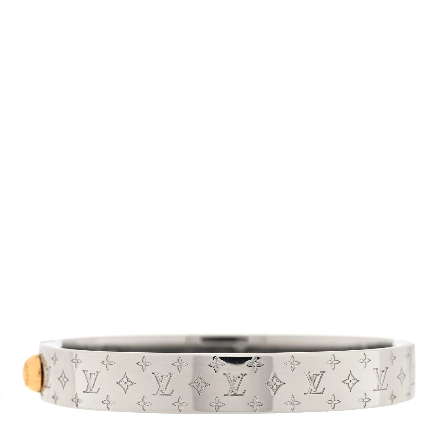 Brass Palladium Plated Nanogram Cuff S Silver - Image 3