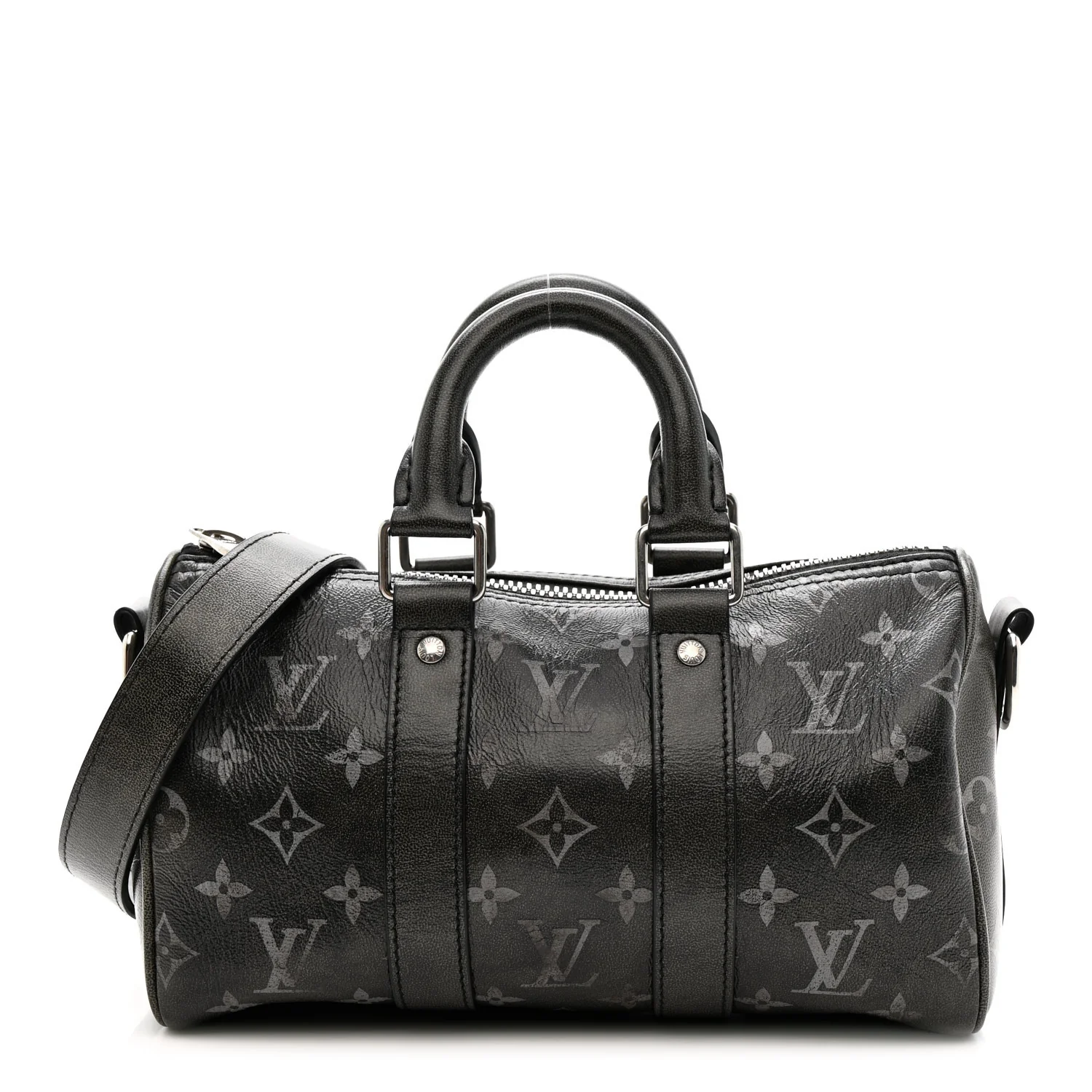 Brushed Monogram Eclipse Keepall Bandouliere 25