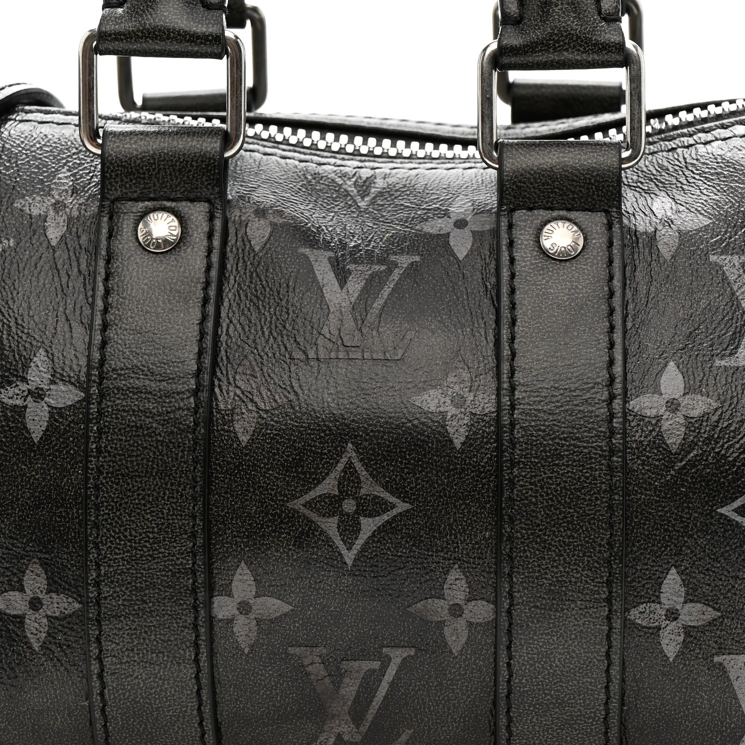 Brushed Monogram Eclipse Keepall Bandouliere 25 - Image 8