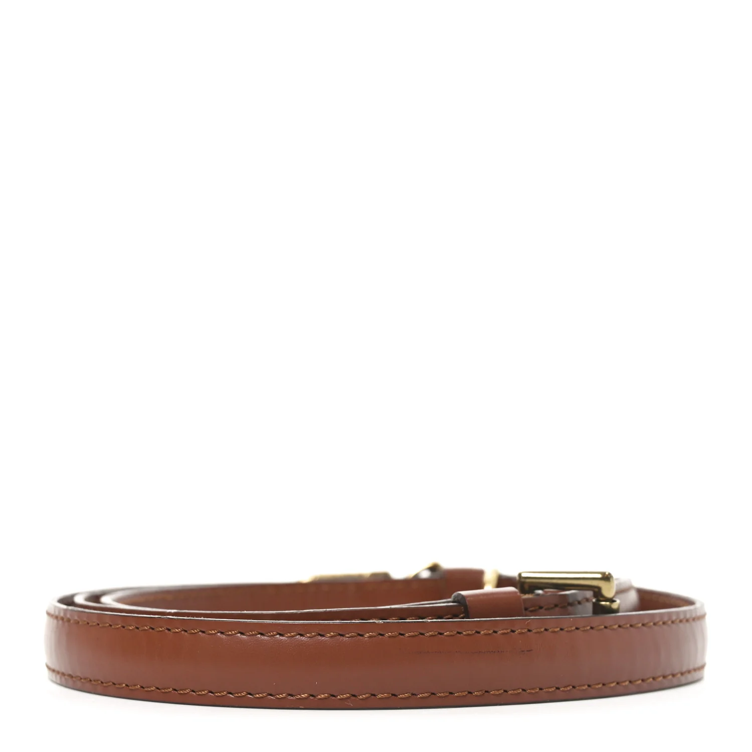 Calfskin 16mm Adjustable Shoulder Strap Brown - Image 2