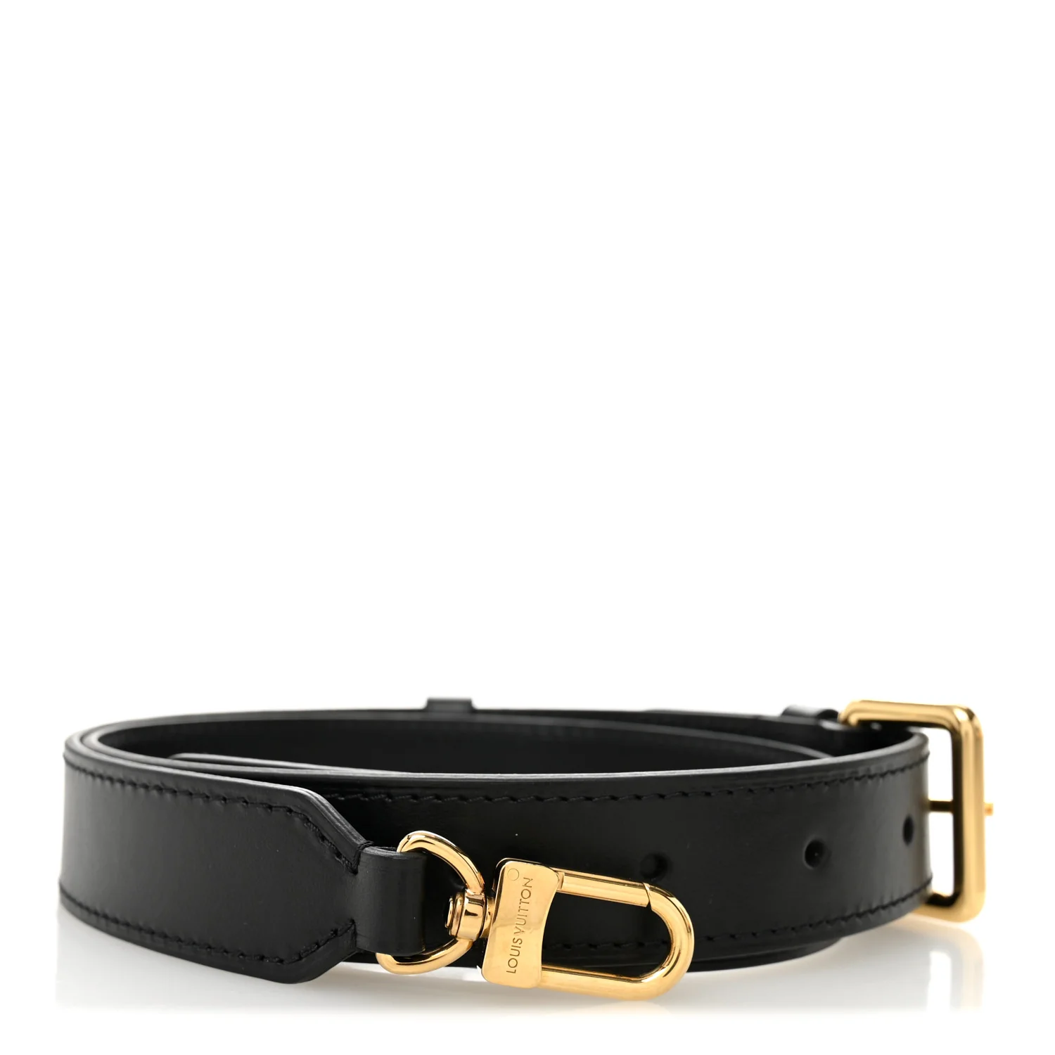 Calfskin Adjustable Keepall Bandouliere Shoulder Strap Black