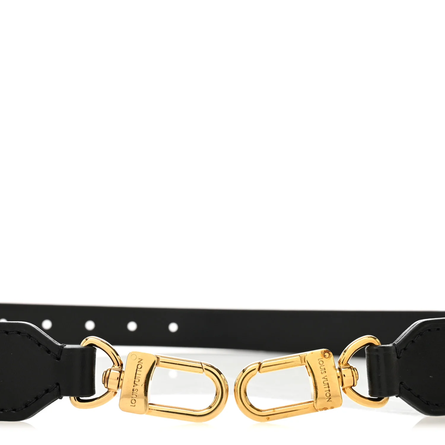 Calfskin Adjustable Keepall Bandouliere Shoulder Strap Black - Image 4