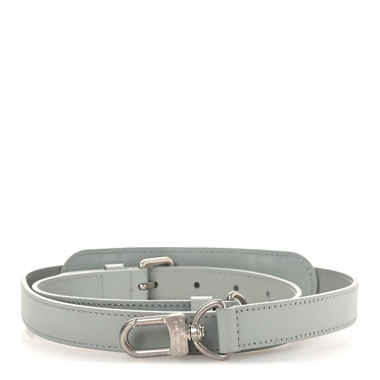 Calfskin Adjustable Keepall Bandouliere Shoulder Strap Grey