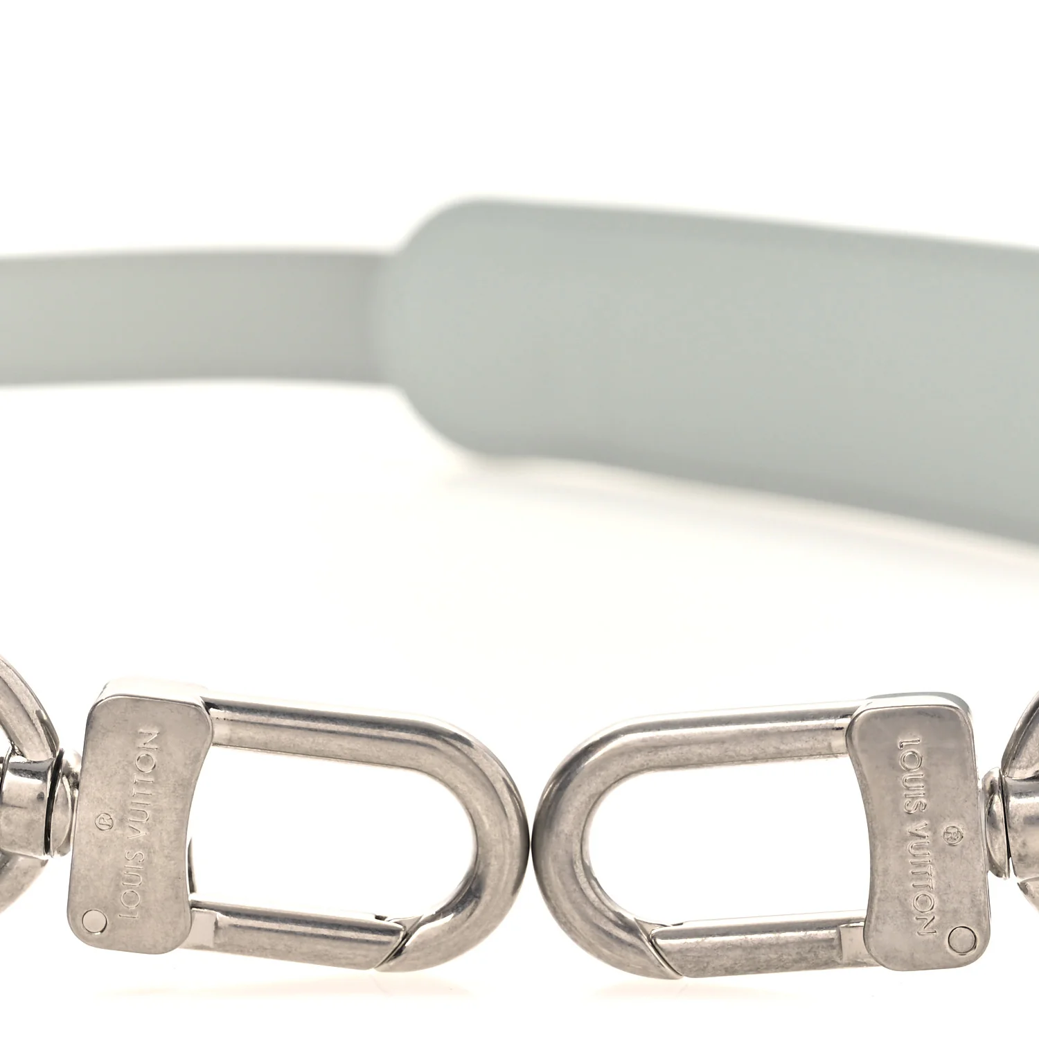 Calfskin Adjustable Keepall Bandouliere Shoulder Strap Grey - Image 5